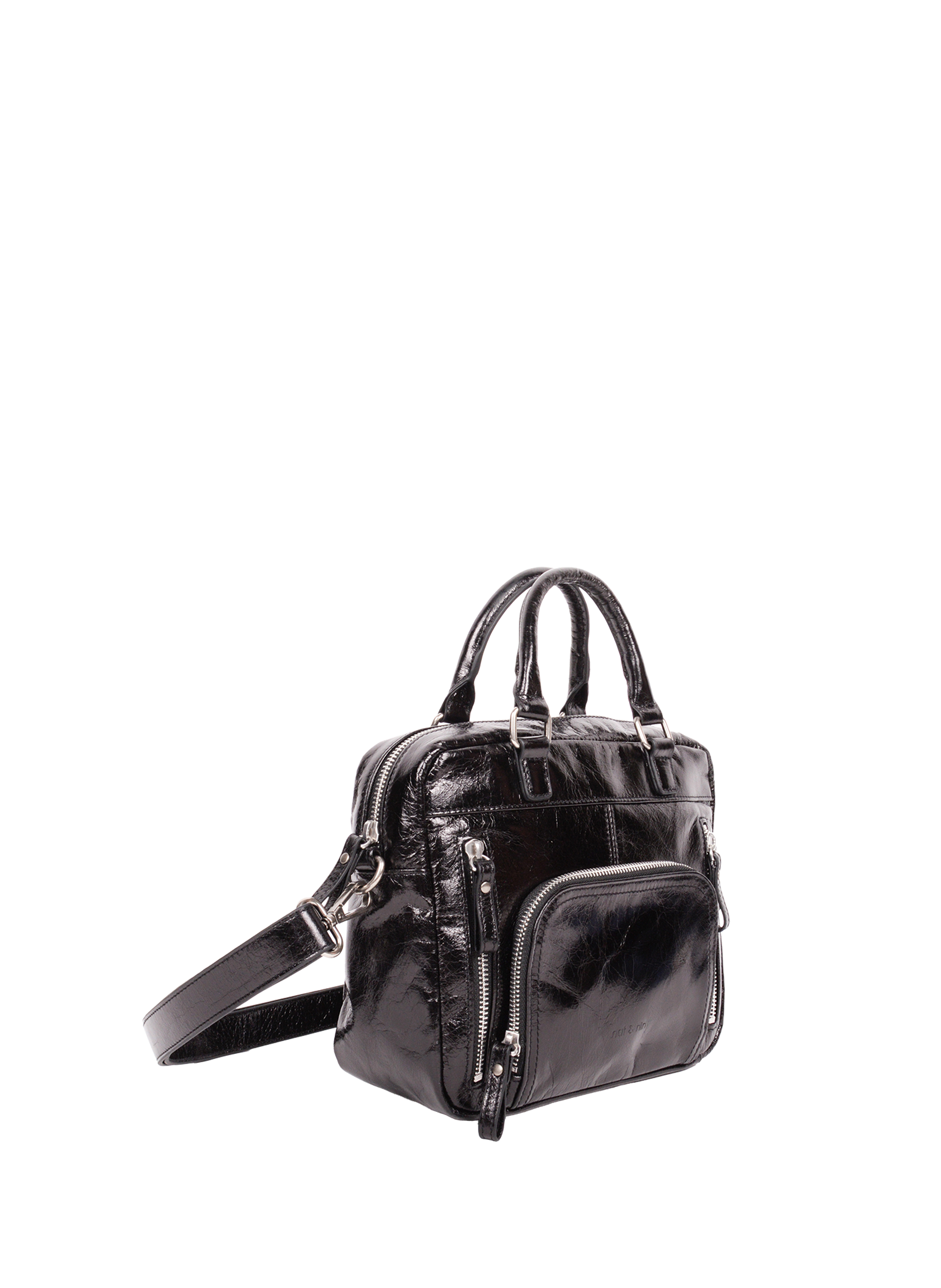 Mini Macy leather bag NAT & NIN Black