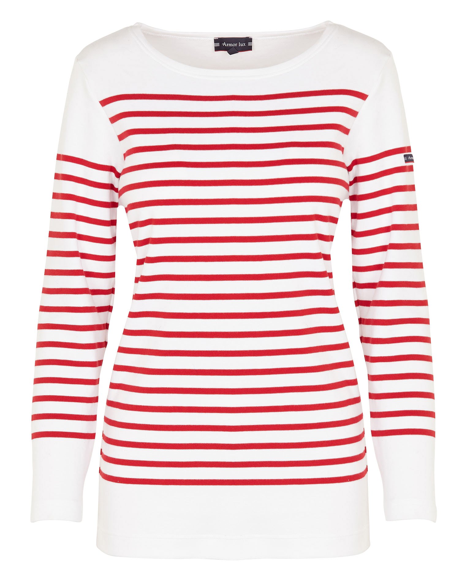 Marinière col bateau en jersey ARMOR-LUX Blanc