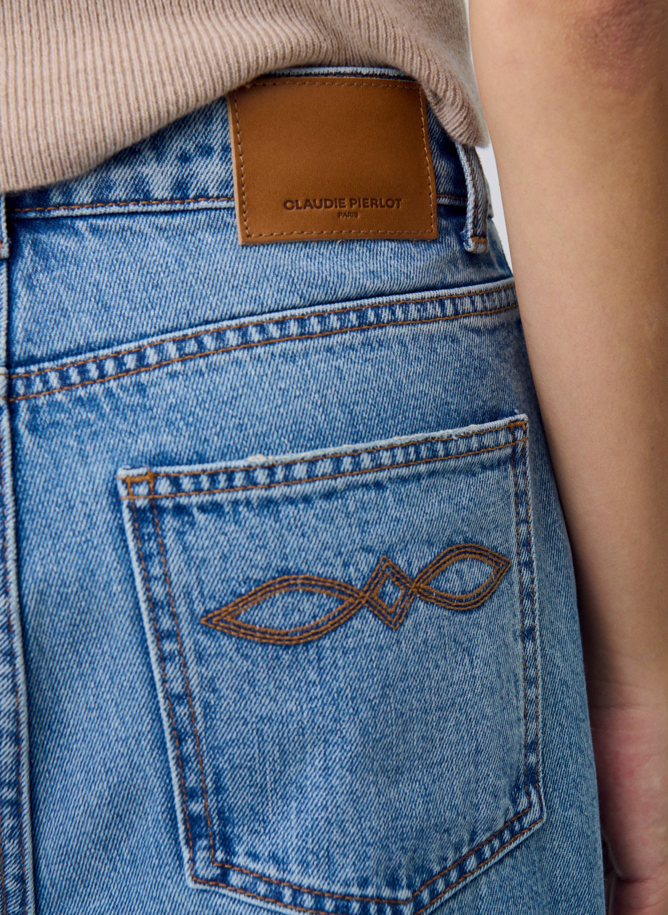 Jean large en coton CLAUDIE PIERLOT Bleu