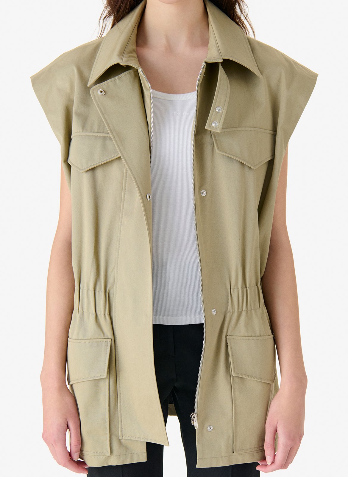 Veste droite col classique iziel IRO Gris