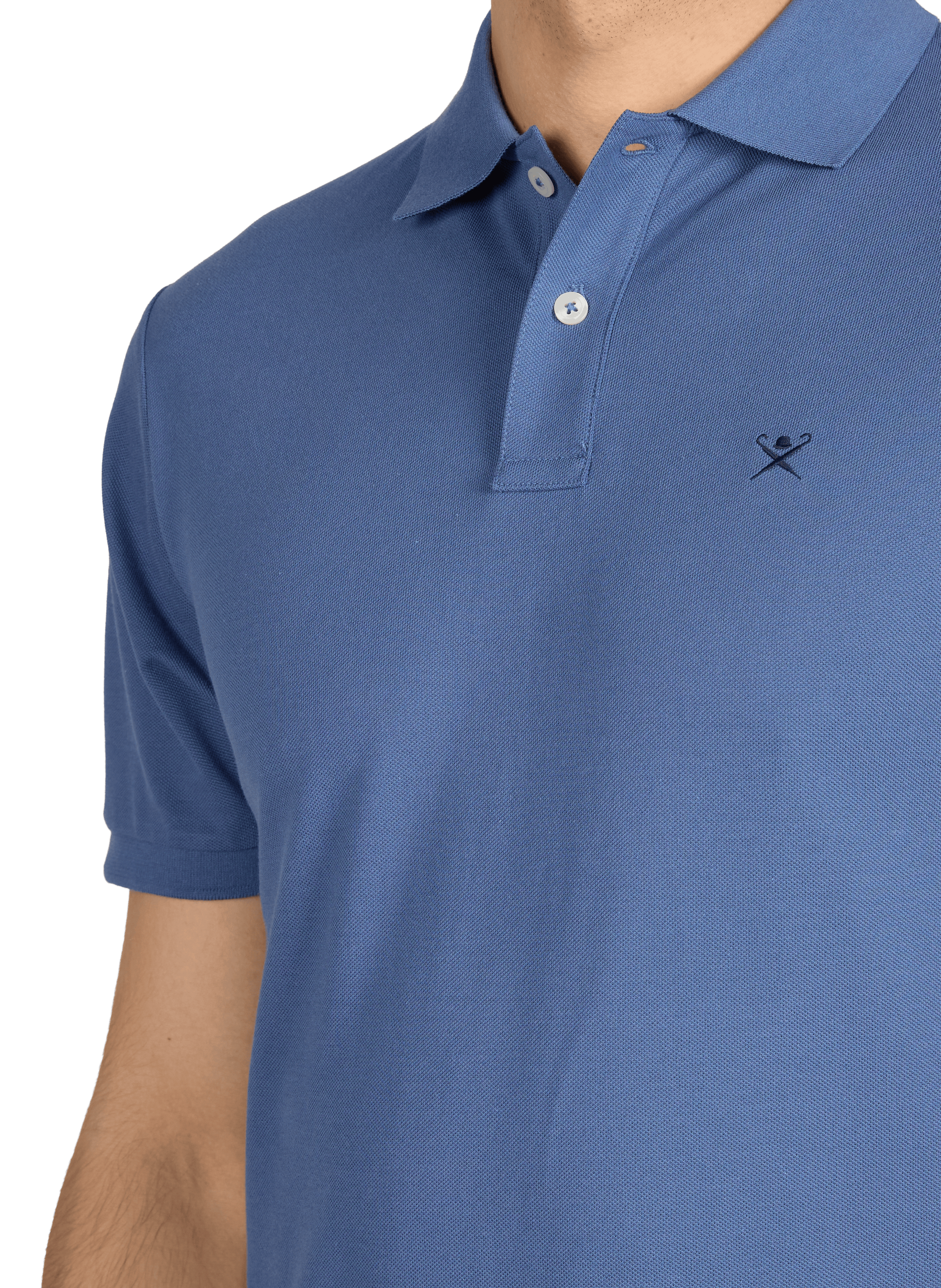 Polo à manches courtes en coton HACKETT Bleu