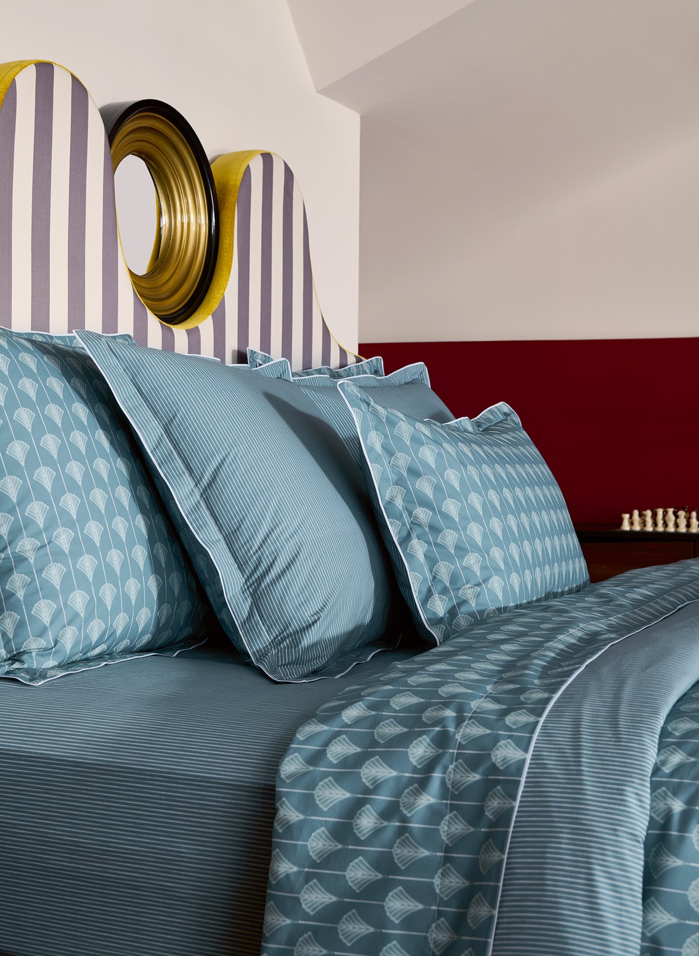 Housse de couette aristo ANNE DE SOLENE Bleu