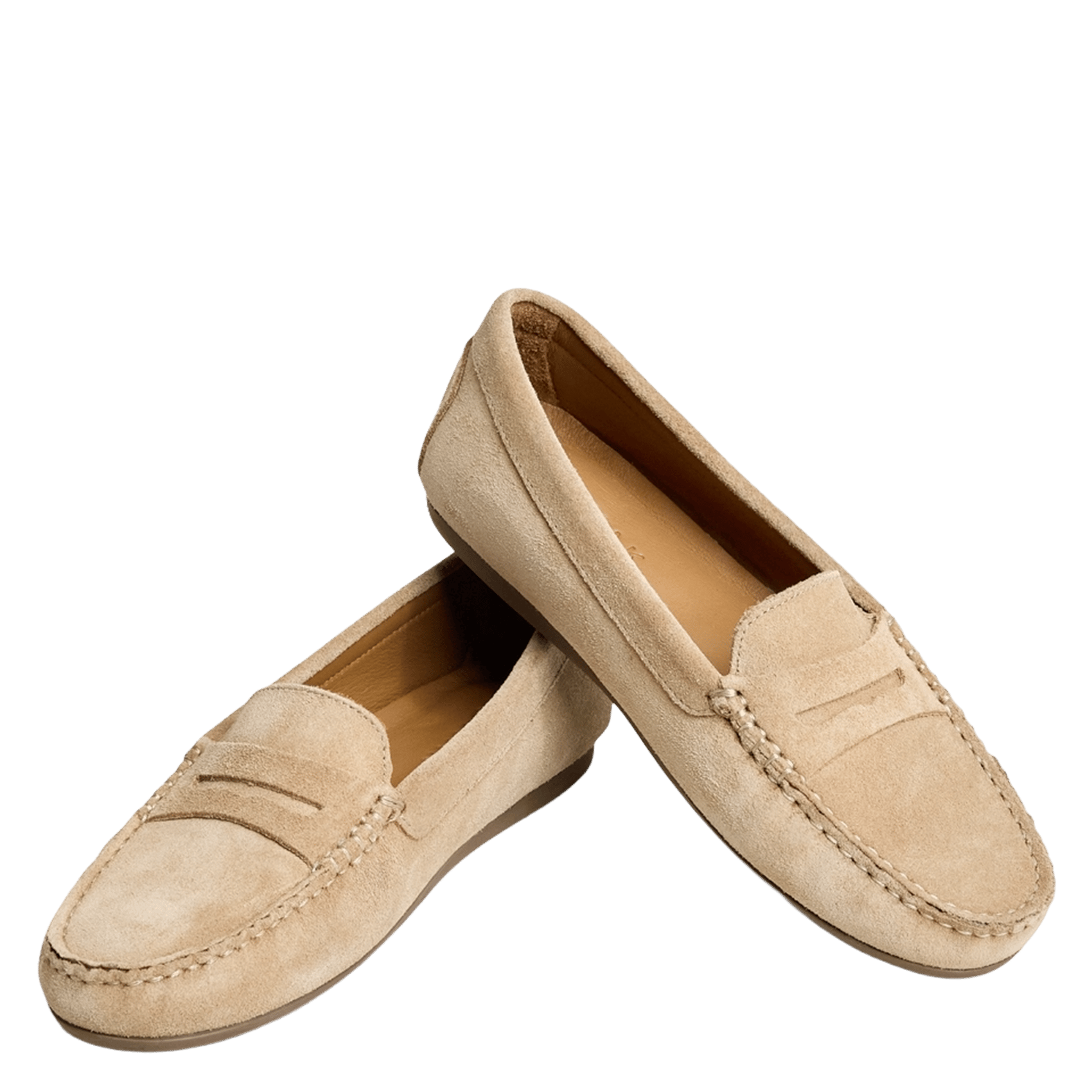 Mocassins en cuir liv JONAK Beige
