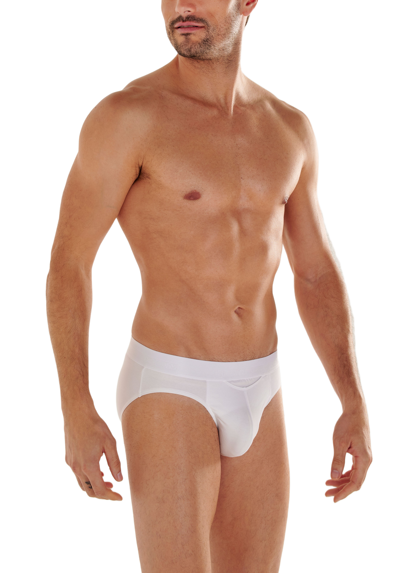 Slip en coton mélangé HOM Blanc