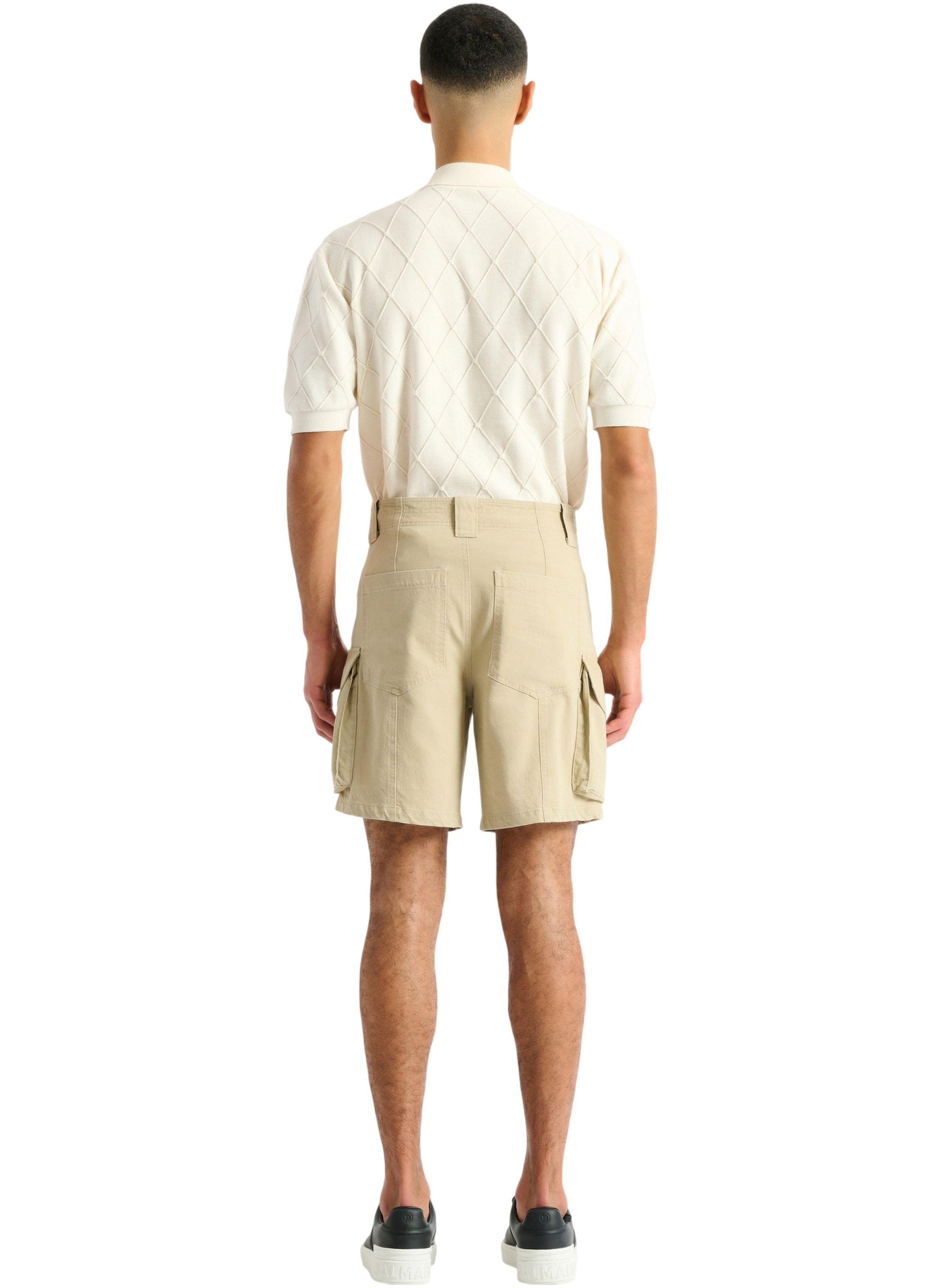 Bermuda cargo en coton BALMAIN Beige
