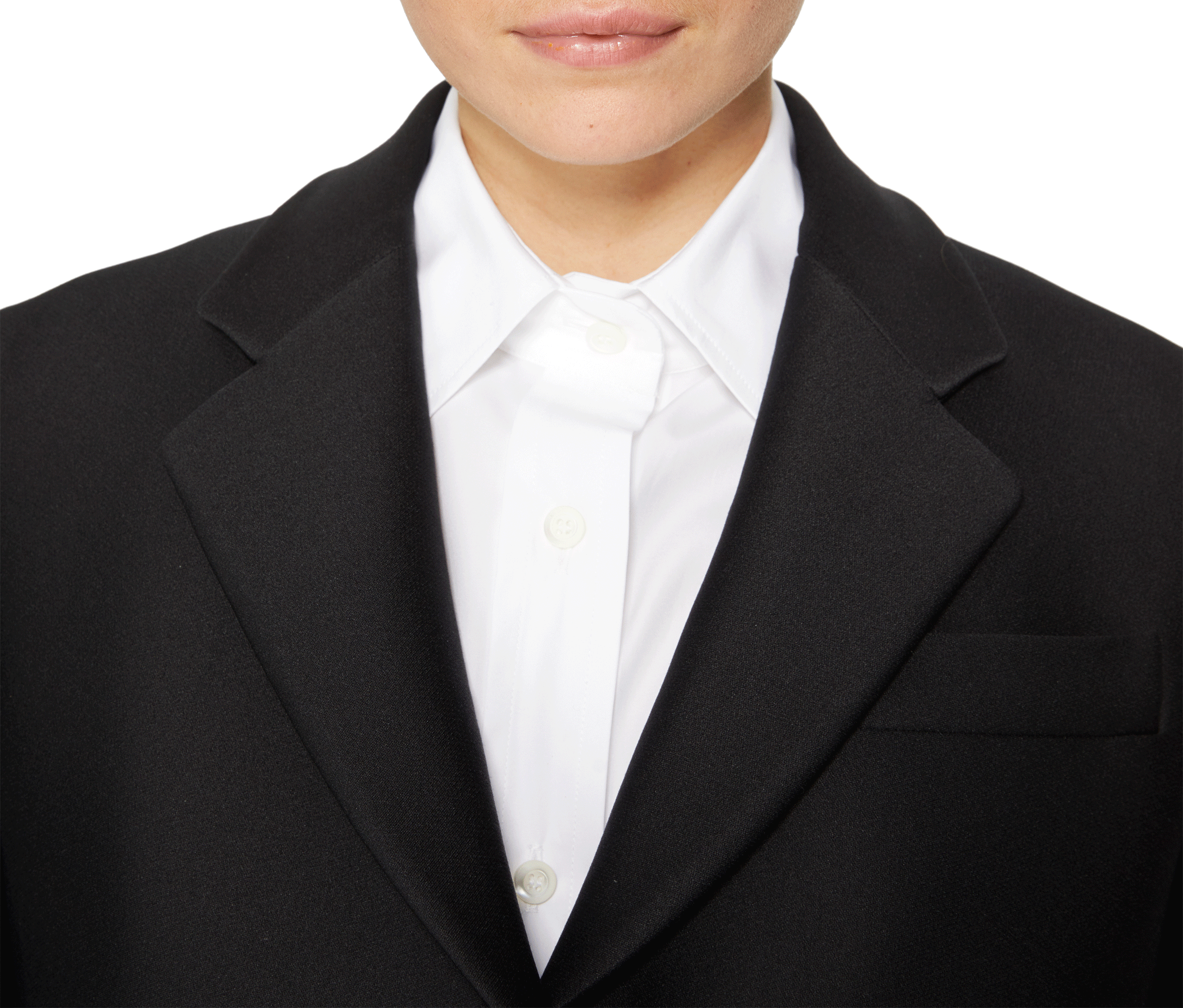 Black straight-fit jacket in woven fabric PRADA Black