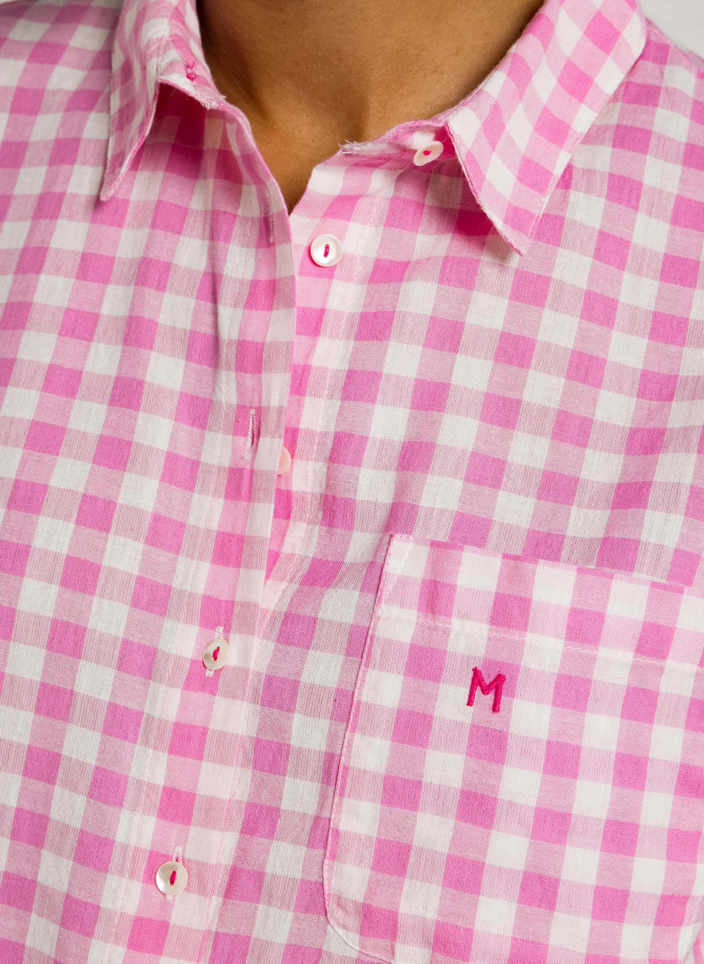 Chemise à carreaux en coton marilou MAISON 123 Rose