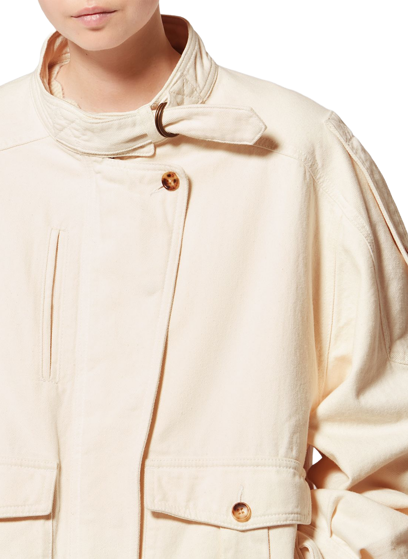 Isalya denim cotton jacket ISABEL MARANT White