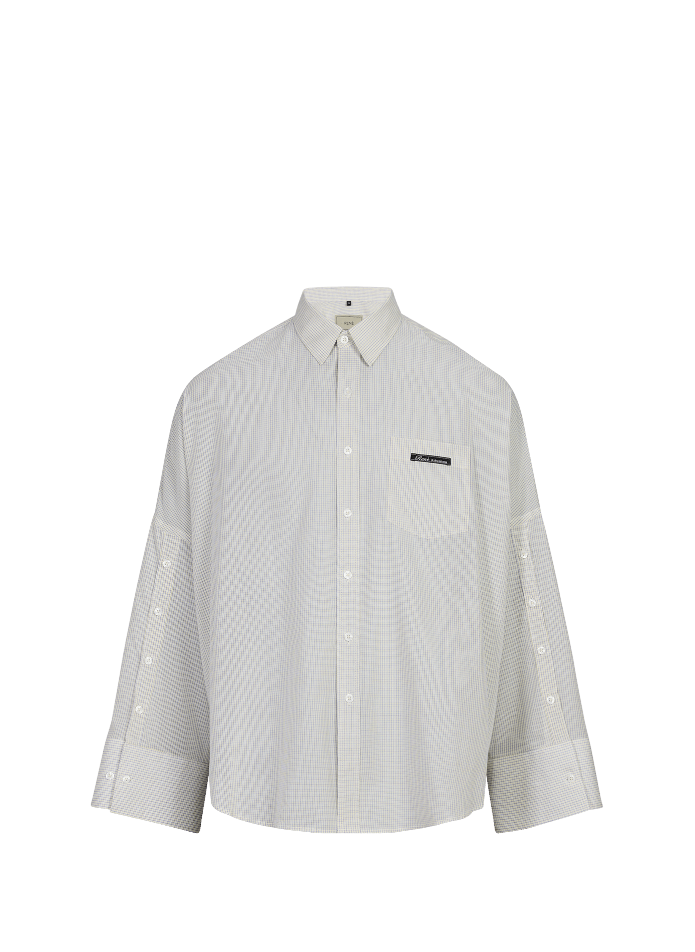 Oversized checkered cotton shirt RENÈ Multicolour