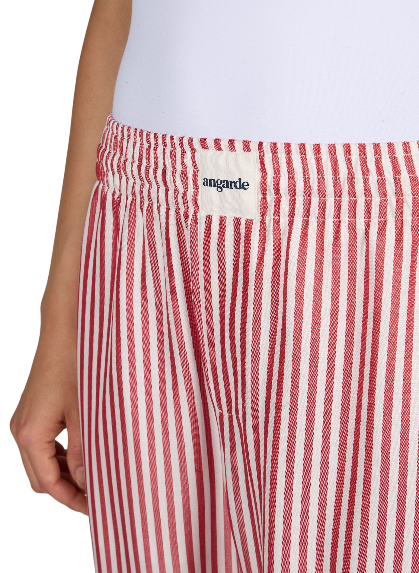 Pantalon de pyjama à rayures ANGARDE Rouge