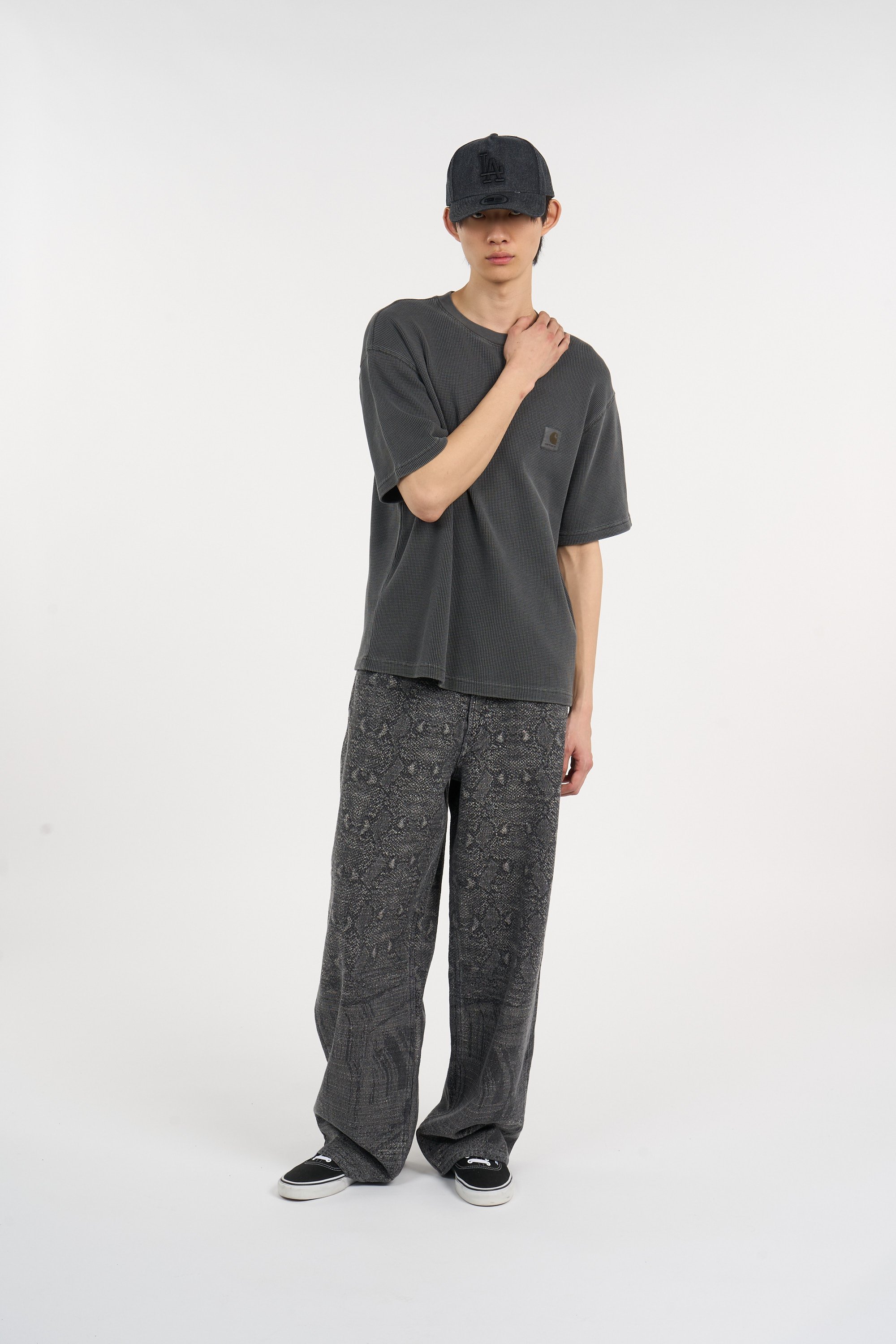 T-shirt s/s nelson waffle t-shirt CARHARTT WIP Noir