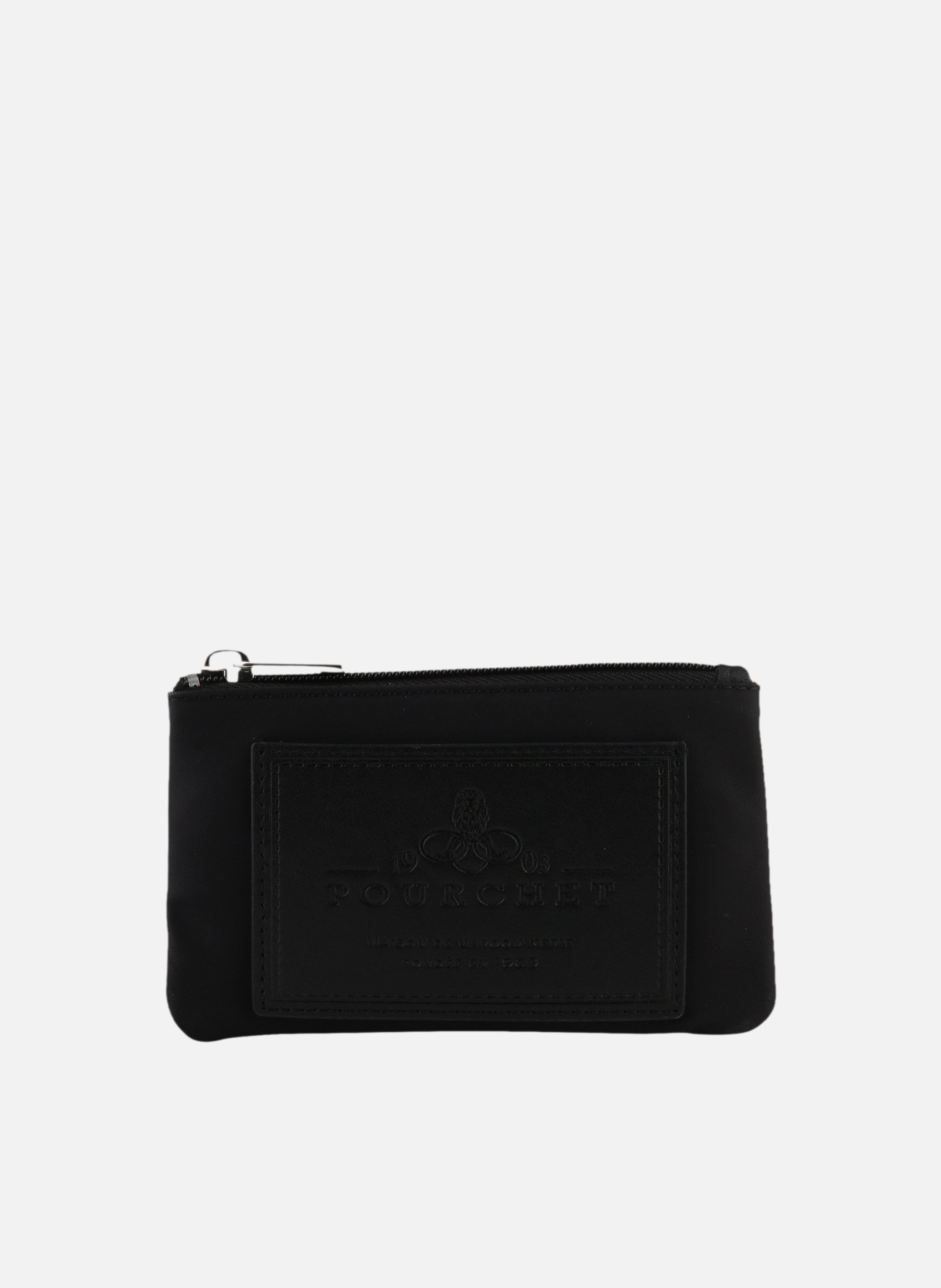 Escale | porte-monnaie pm en toile garnie cuir  Noir