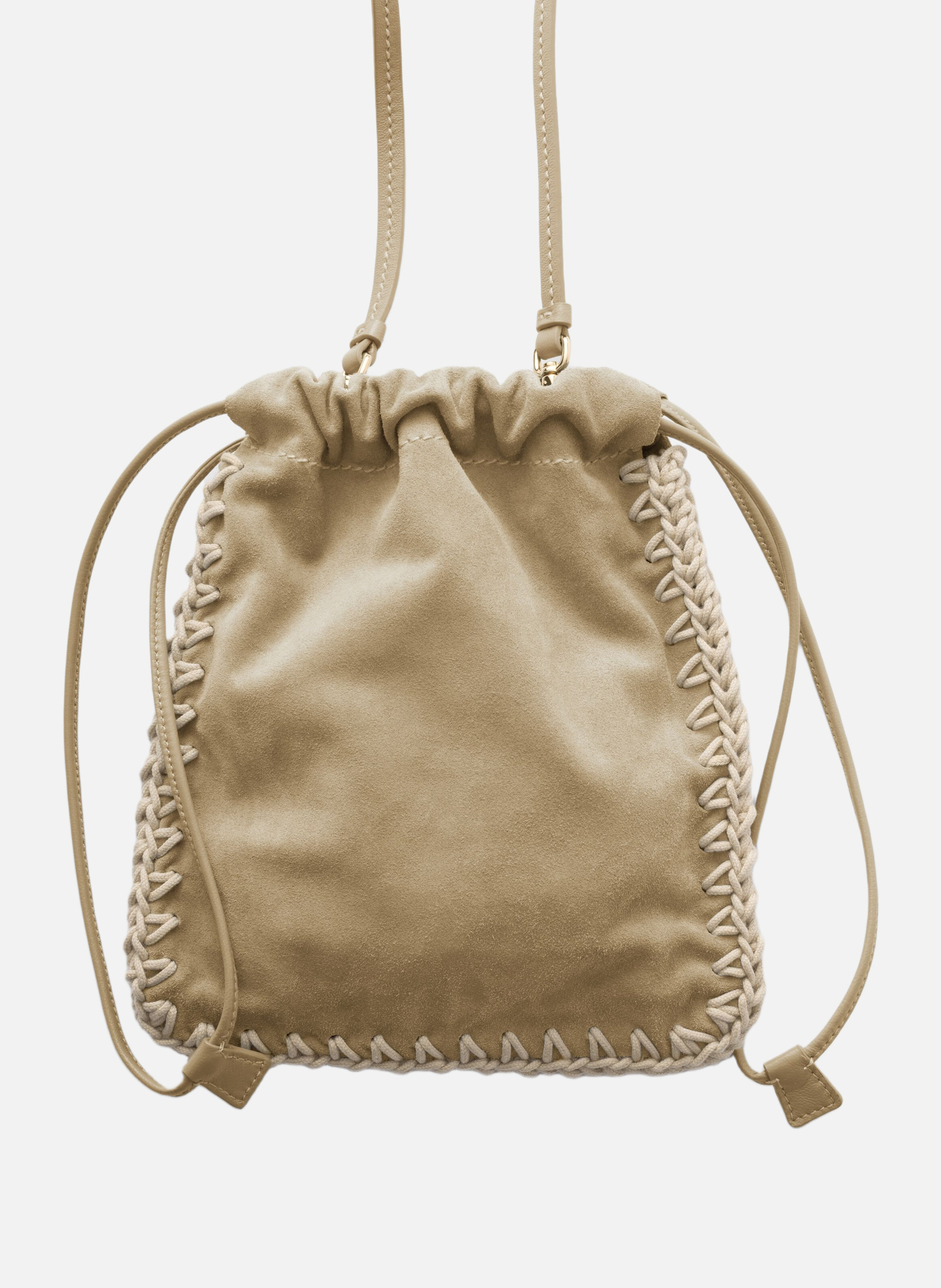 Étui pour smartphone en veau velours PRADA Beige