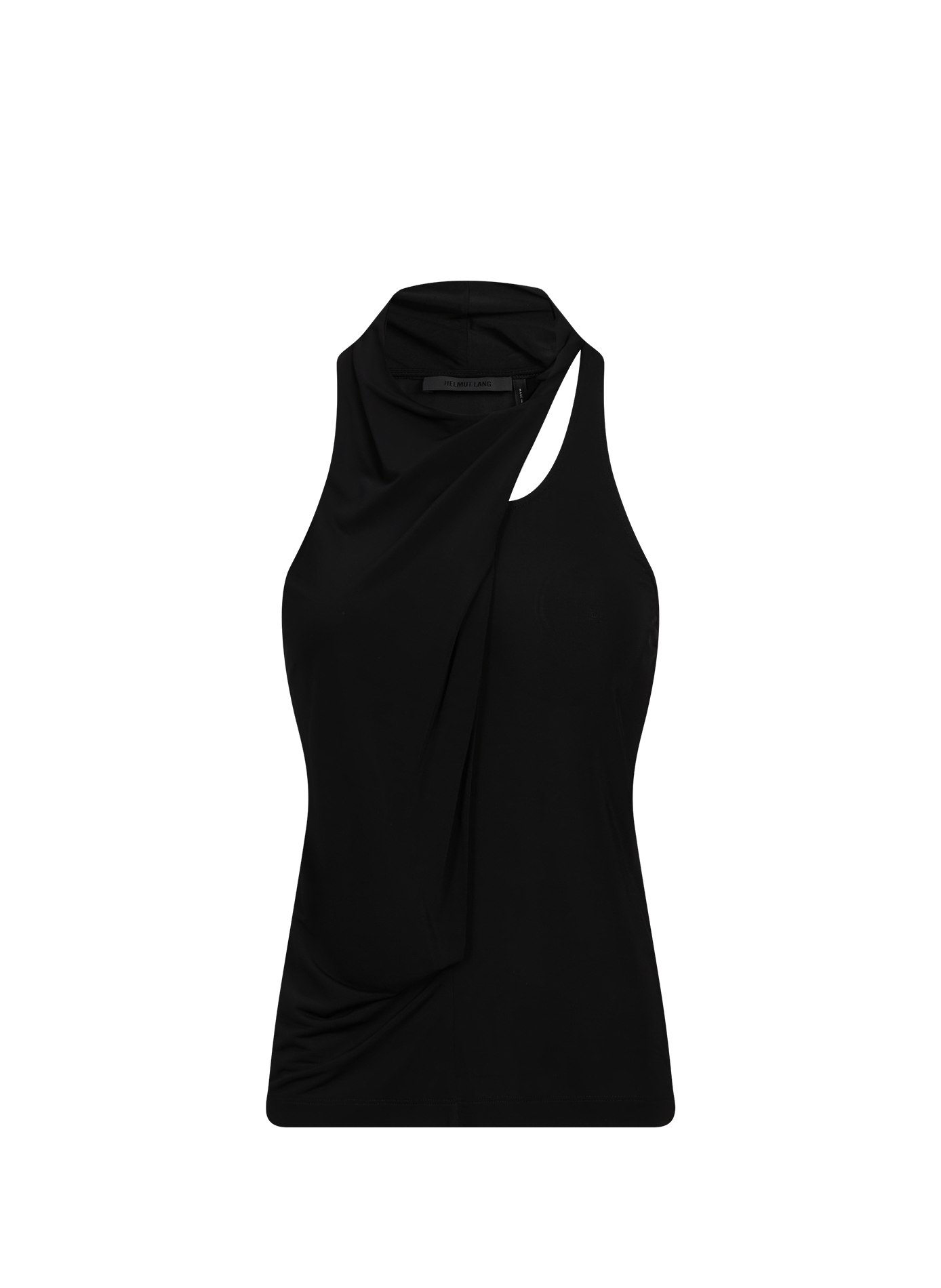 Draped and Twisted Overlay Top HELMUT LANG Black