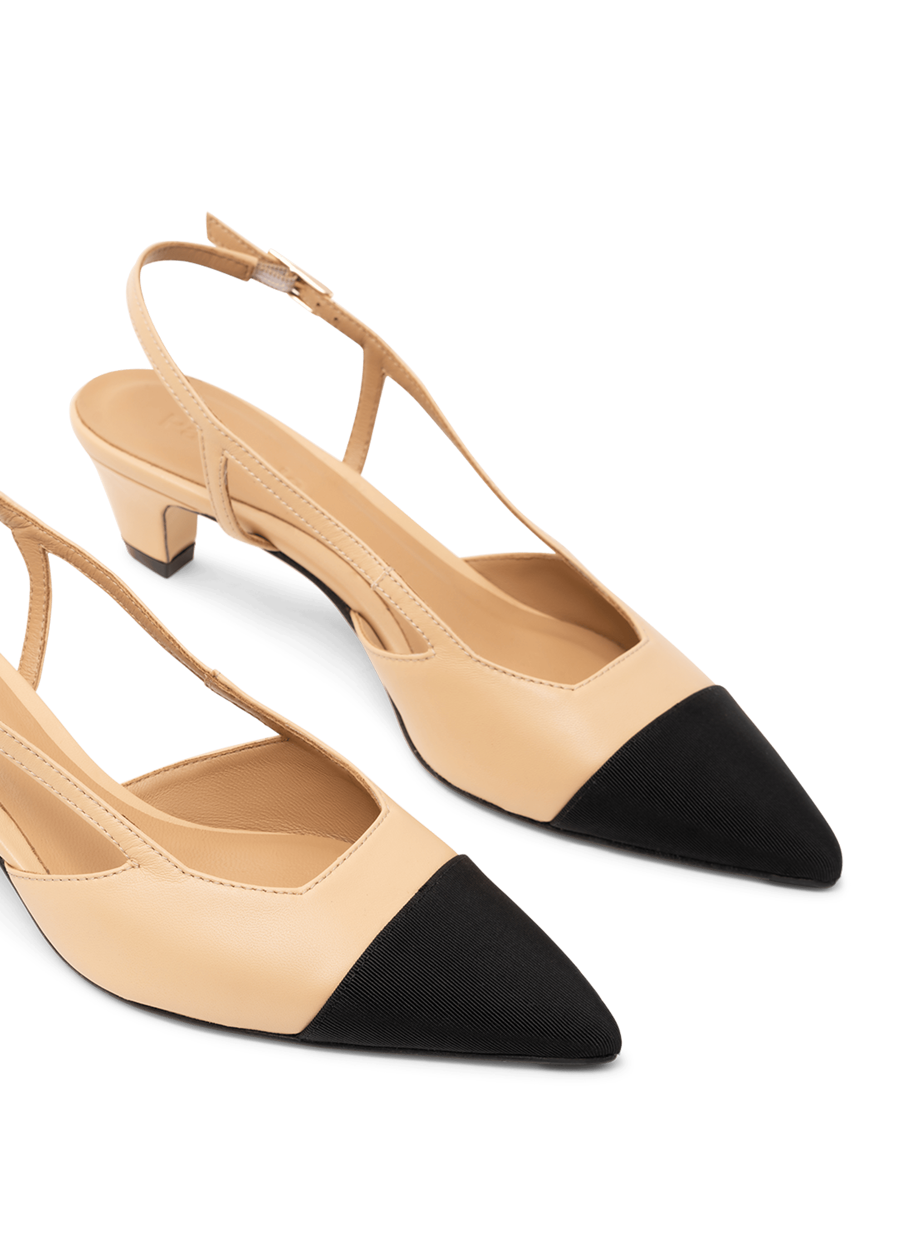 Sling back orso en nappa PARALLELE Beige