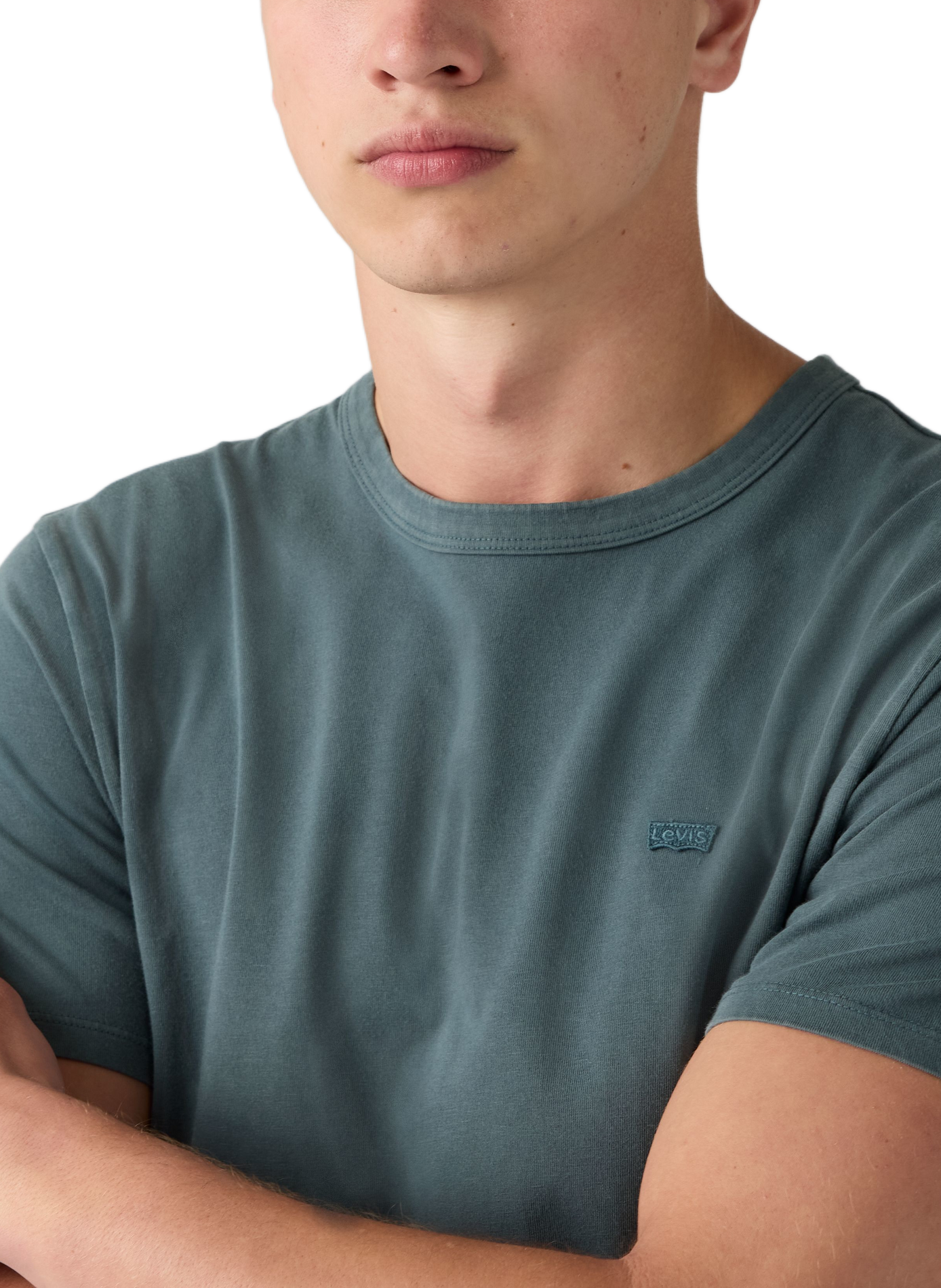 Straight round neck cotton T-shirt | Blue LEVI'S Men