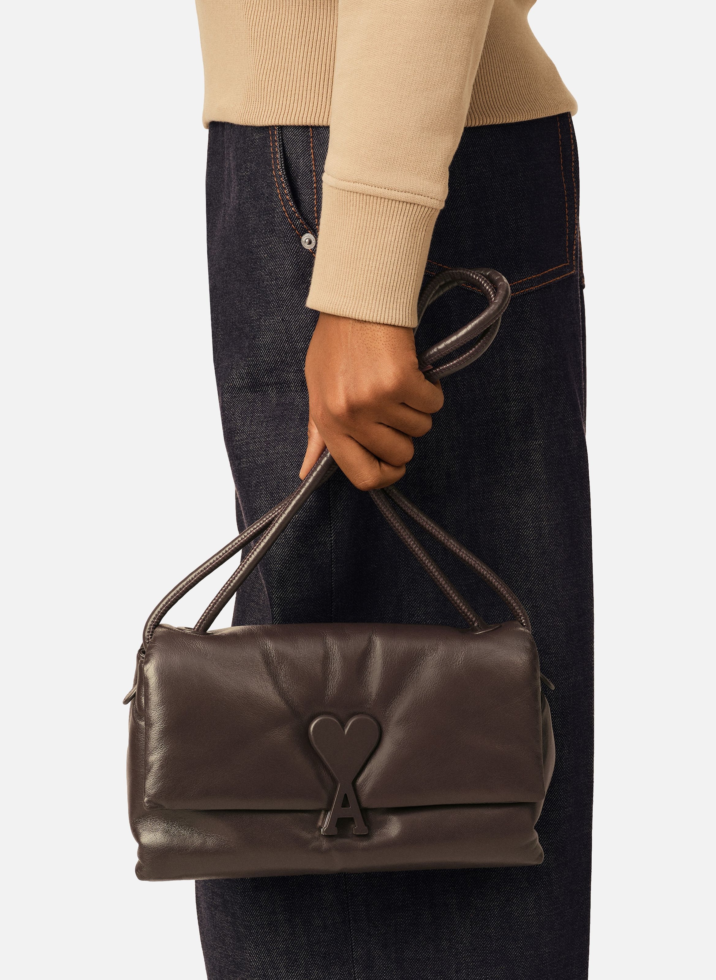 Sac voulez-vous unisexe AMI PARIS Marron