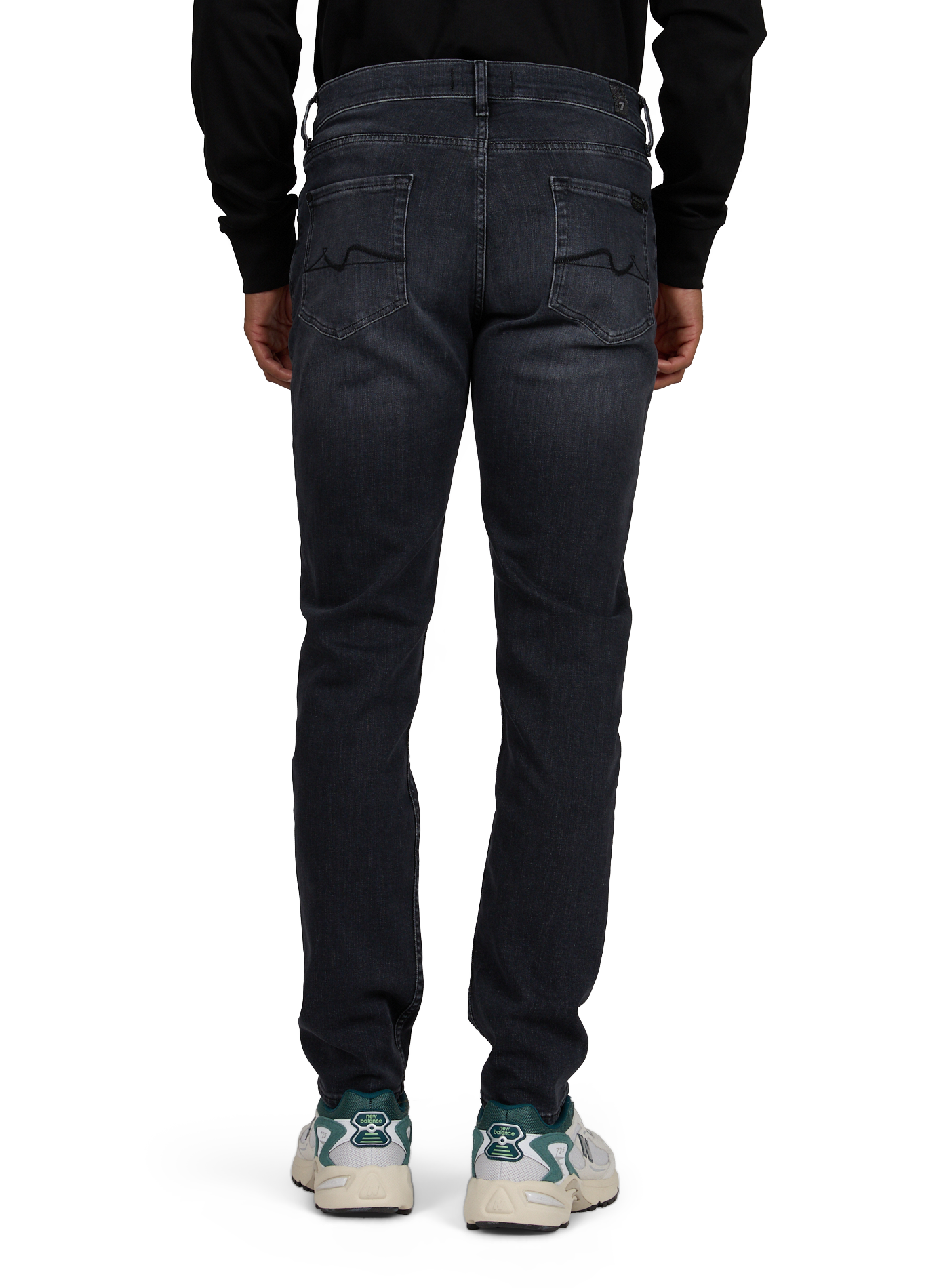 Gerader Jeans aus Baumwollmischung 7 FOR ALL MANKIND Schwarz