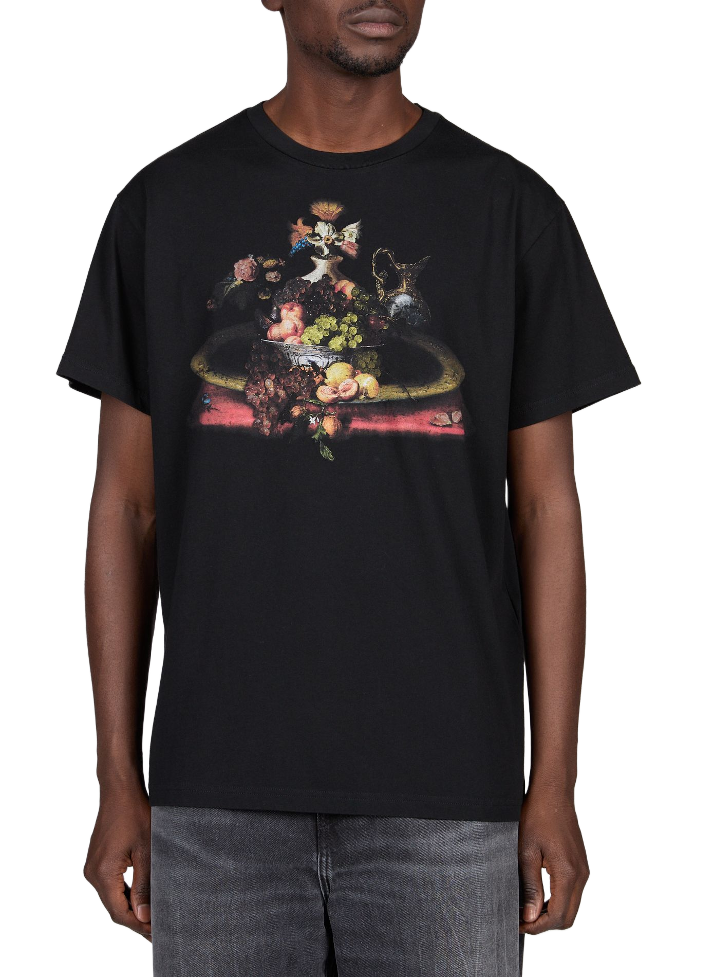Maglietta stampata diritta in cotone VIVIENNE WESTWOOD Nero