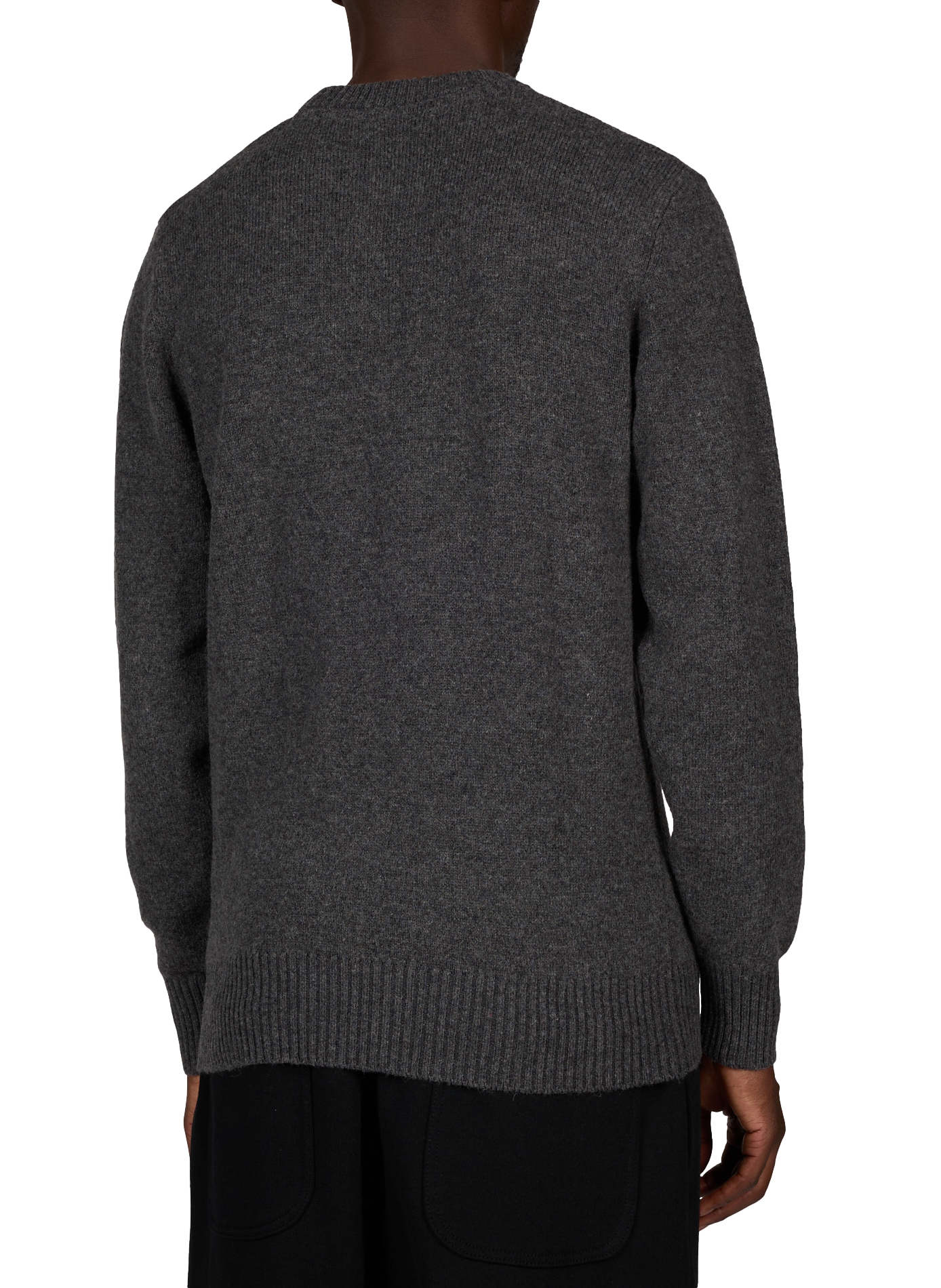 Pull col rond en laine mélangée SCHOTT Gris