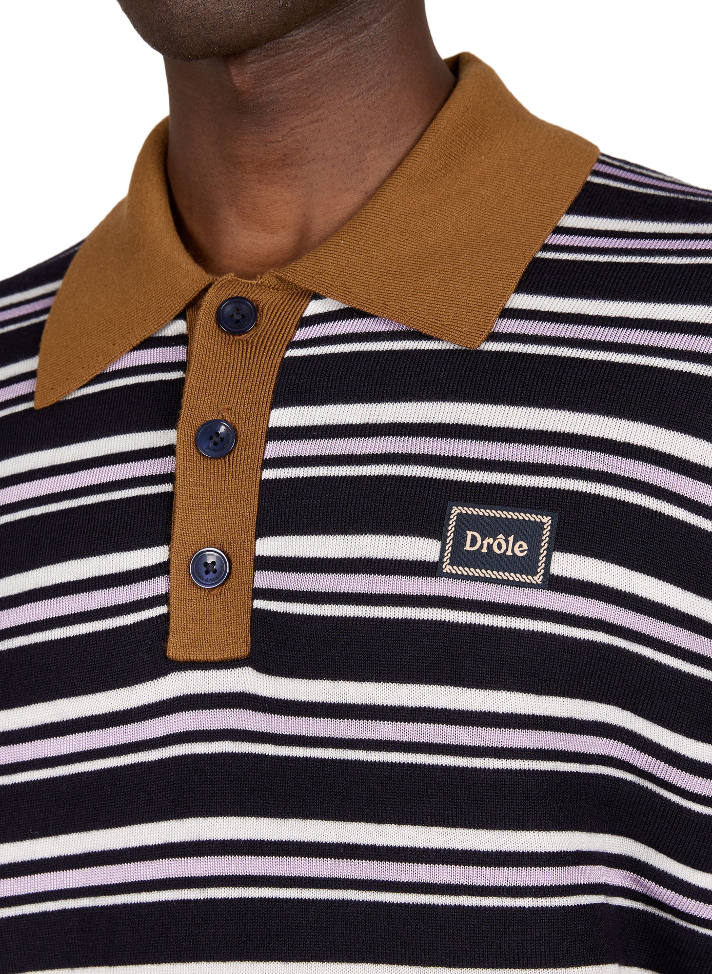 Straight wool striped sweater DROLE DE MONSIEUR Blue