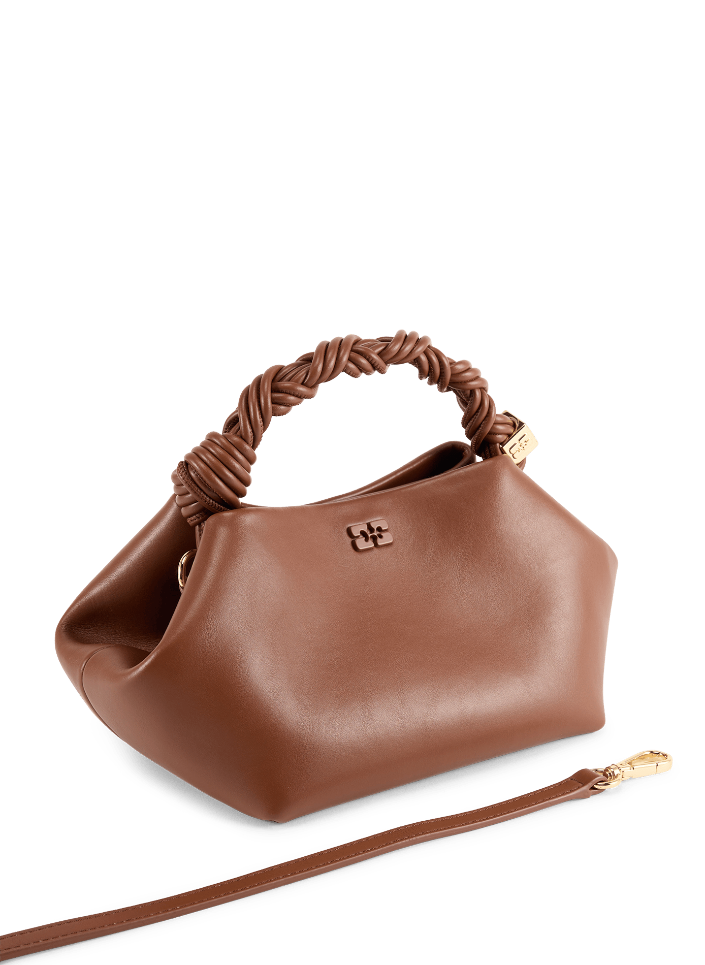 Small Bou leather blend bag GANNI Red