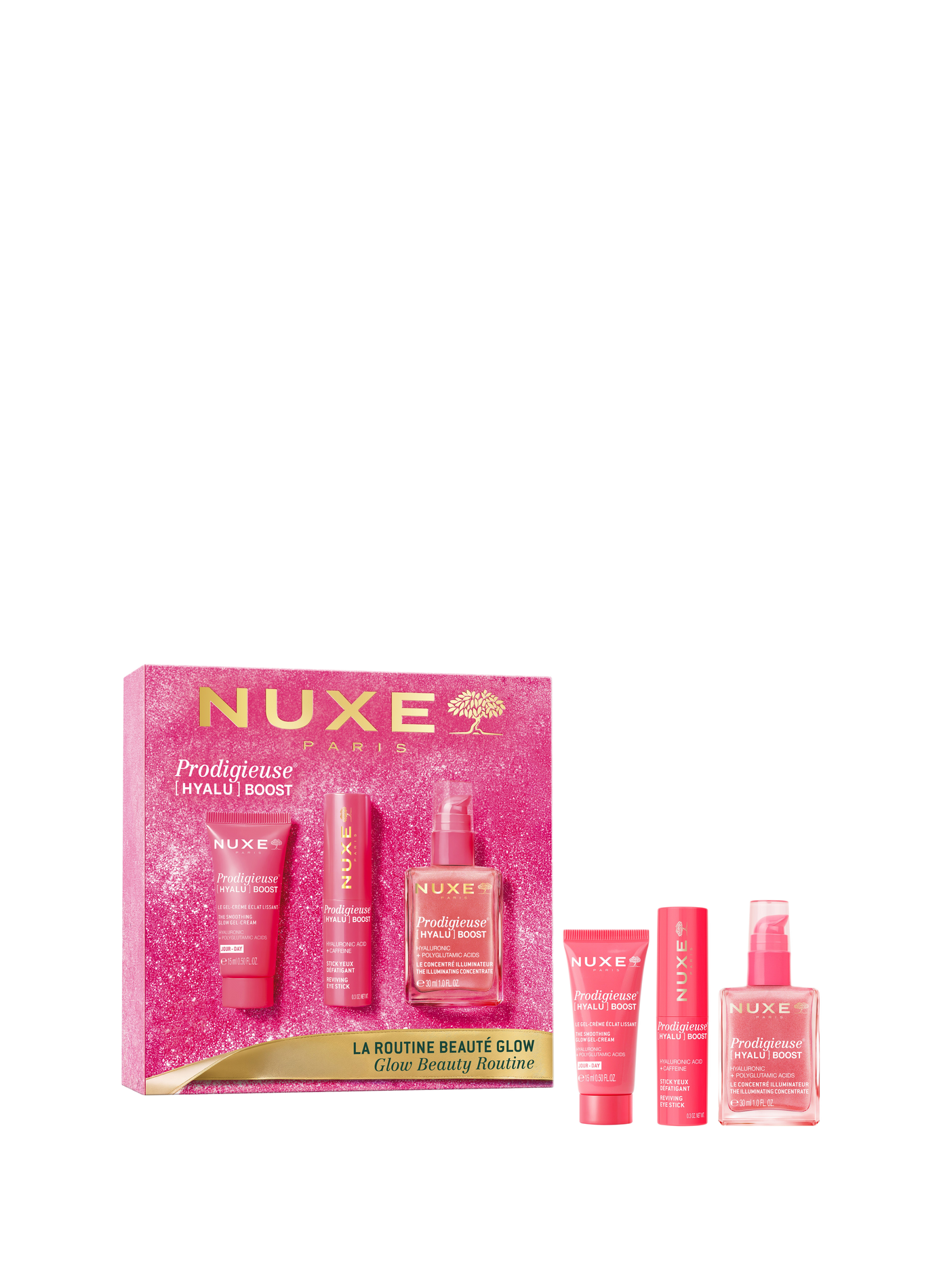 Prodigieuse® [HYALU] Boost Christmas Gift Set The Glow Beauty Routine NUXE No color