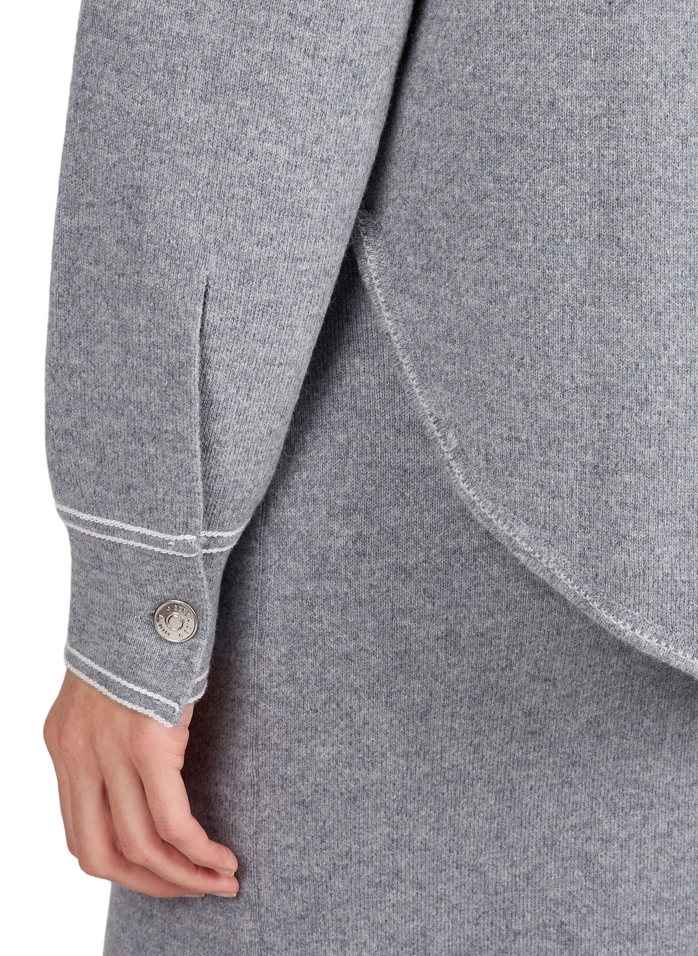 Oversized Mia-gilet van wol BERENICE Grijs