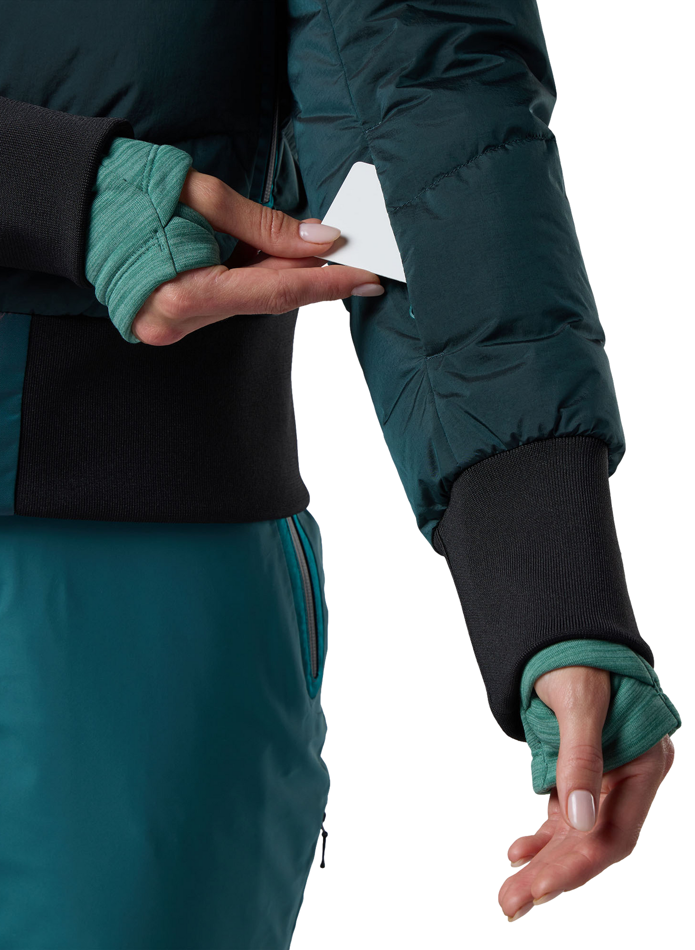 Snowblaze ski jacket with a quilted stand collar ROSSIGNOL Green