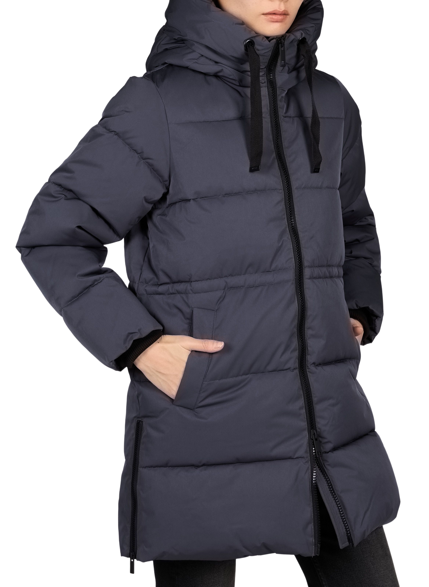 Mola Pavinaria rechte donsjas met capuchon MSCH Blauw