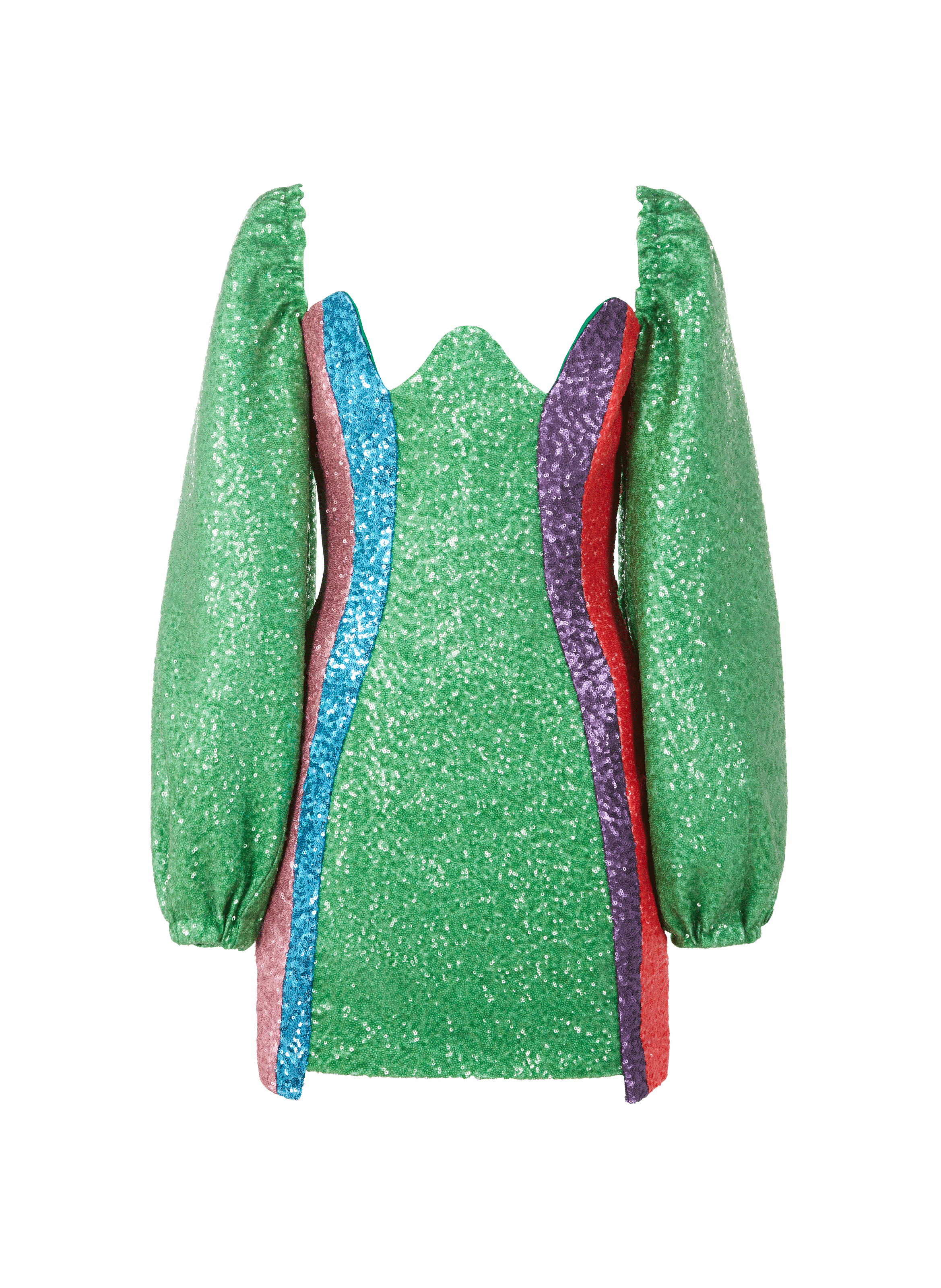 Robe courte à sequins multicolores