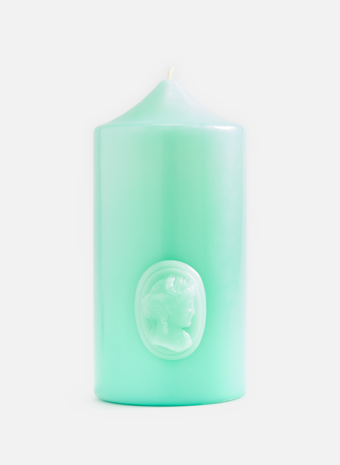 Green cameo pillar candle - Christmas 2023 exclusive TRUDON