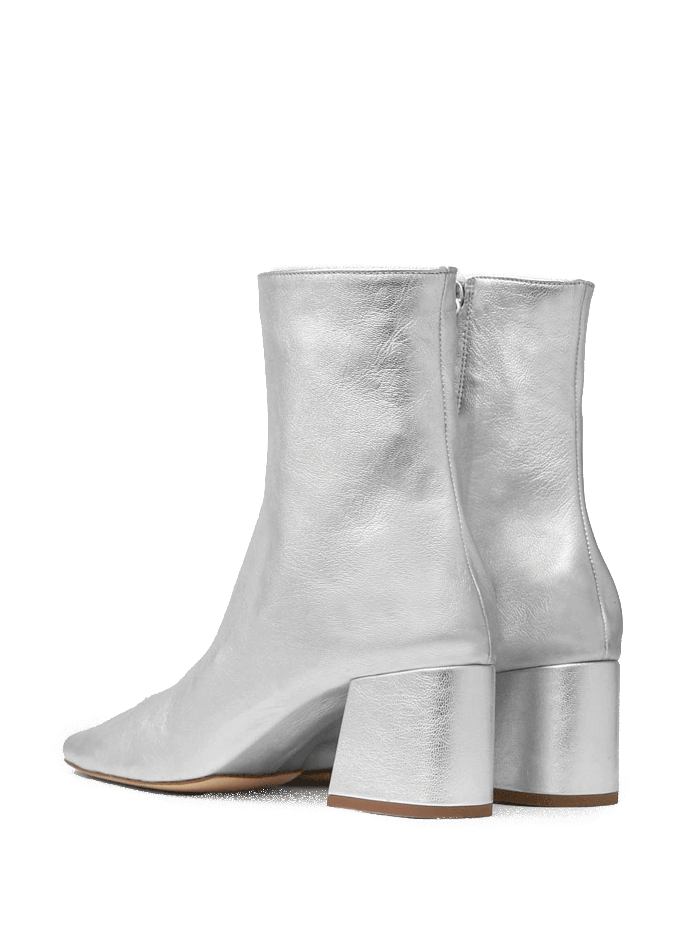 Tierra leather ankle boots SOULIERS MARTINEZ Silver