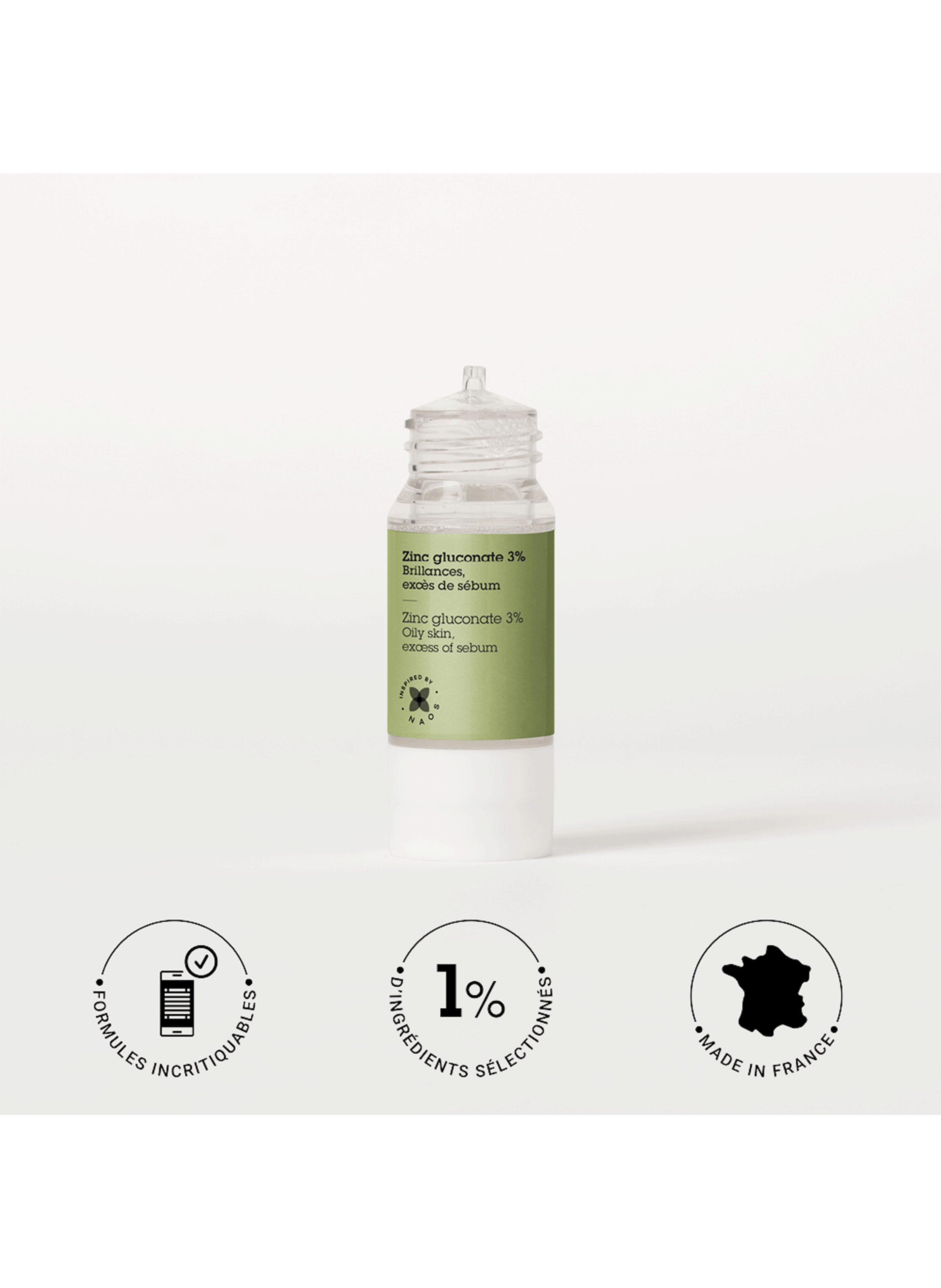 Actif pur zinc gluconate 3% ETAT PUR No color