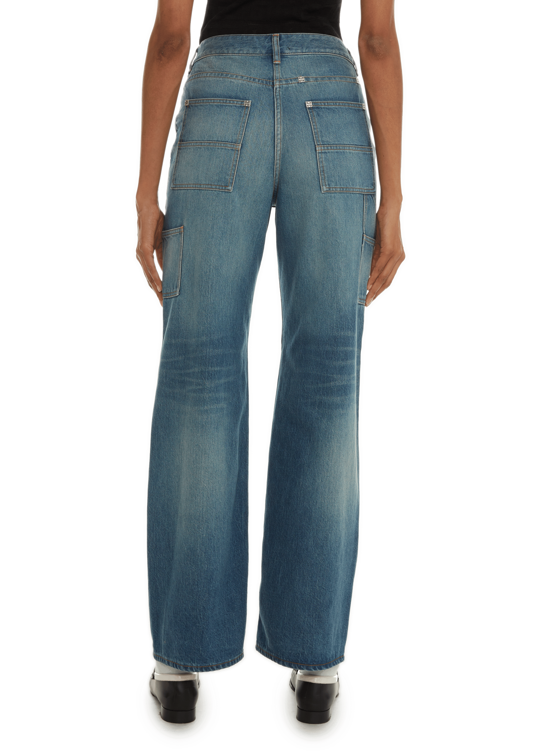 Jean large en coton  GIVENCHY Bleu