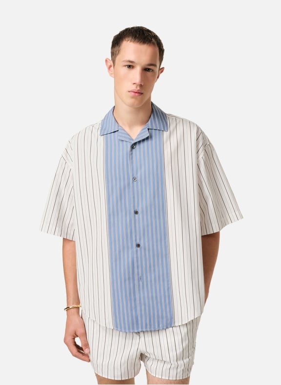 Chemise boxy col requin manches courtes Blanc by AMI PARIS AMI PARIS Chemise boxy col requin manches courtes Blanc