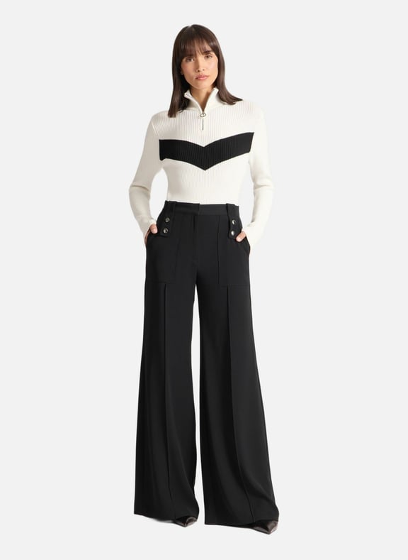 Pull andromede col montant coupe ajustée Blanc by FUSALP FUSALP Pull andromede col montant coupe ajustée Blanc