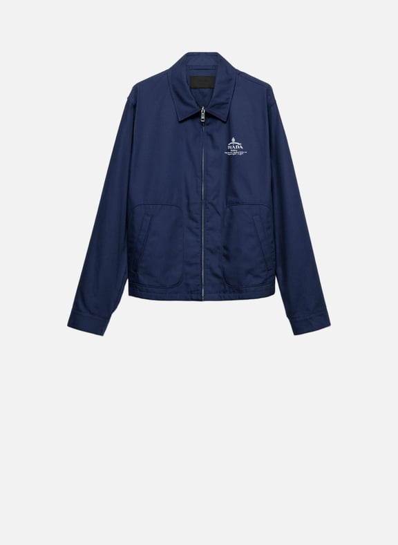 Blouson en coton mélangé Bleu by PRADA PRADA Blouson en coton mélangé Bleu