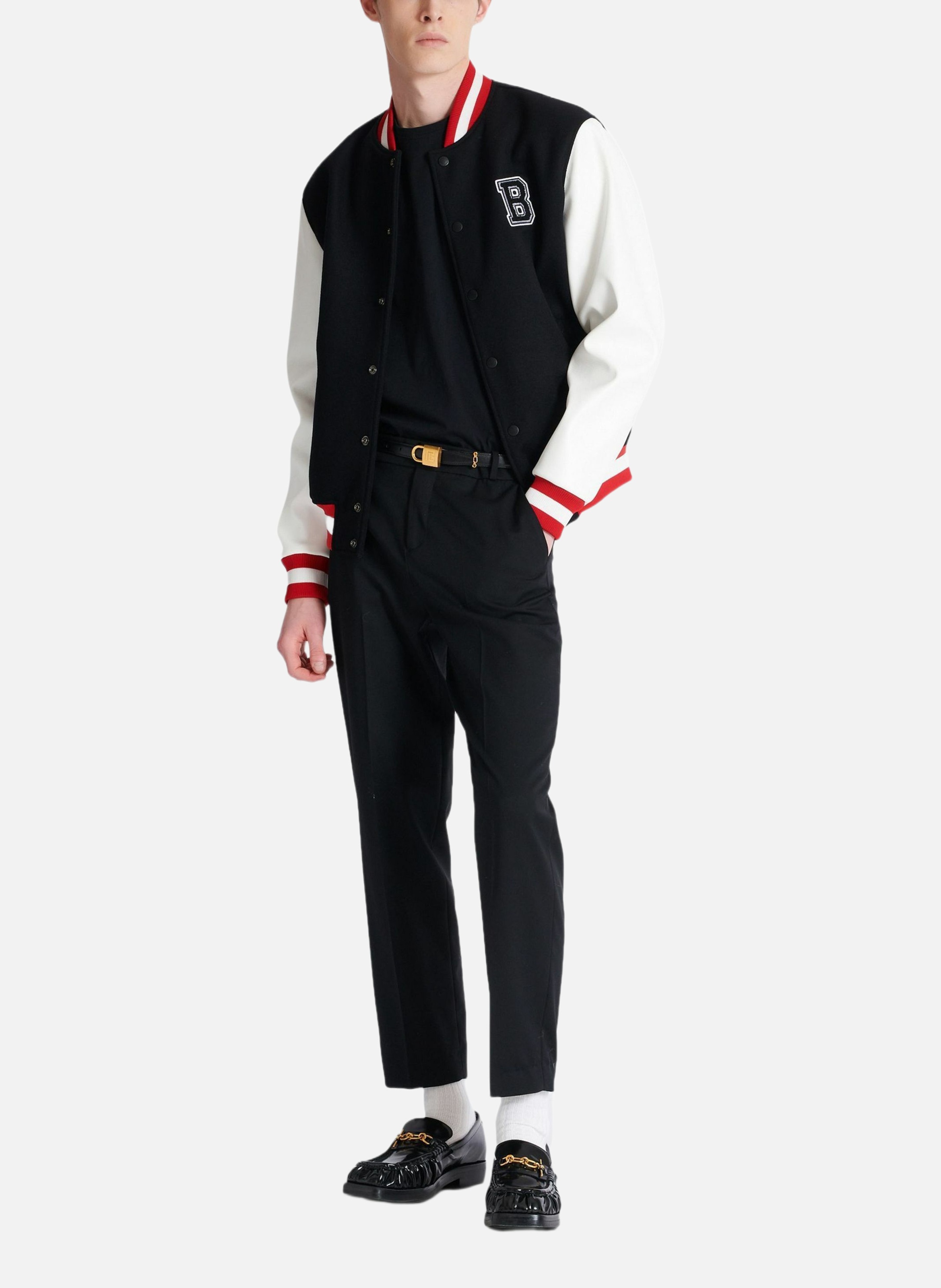 T-shirt brodé balmain signature BALMAIN Noir