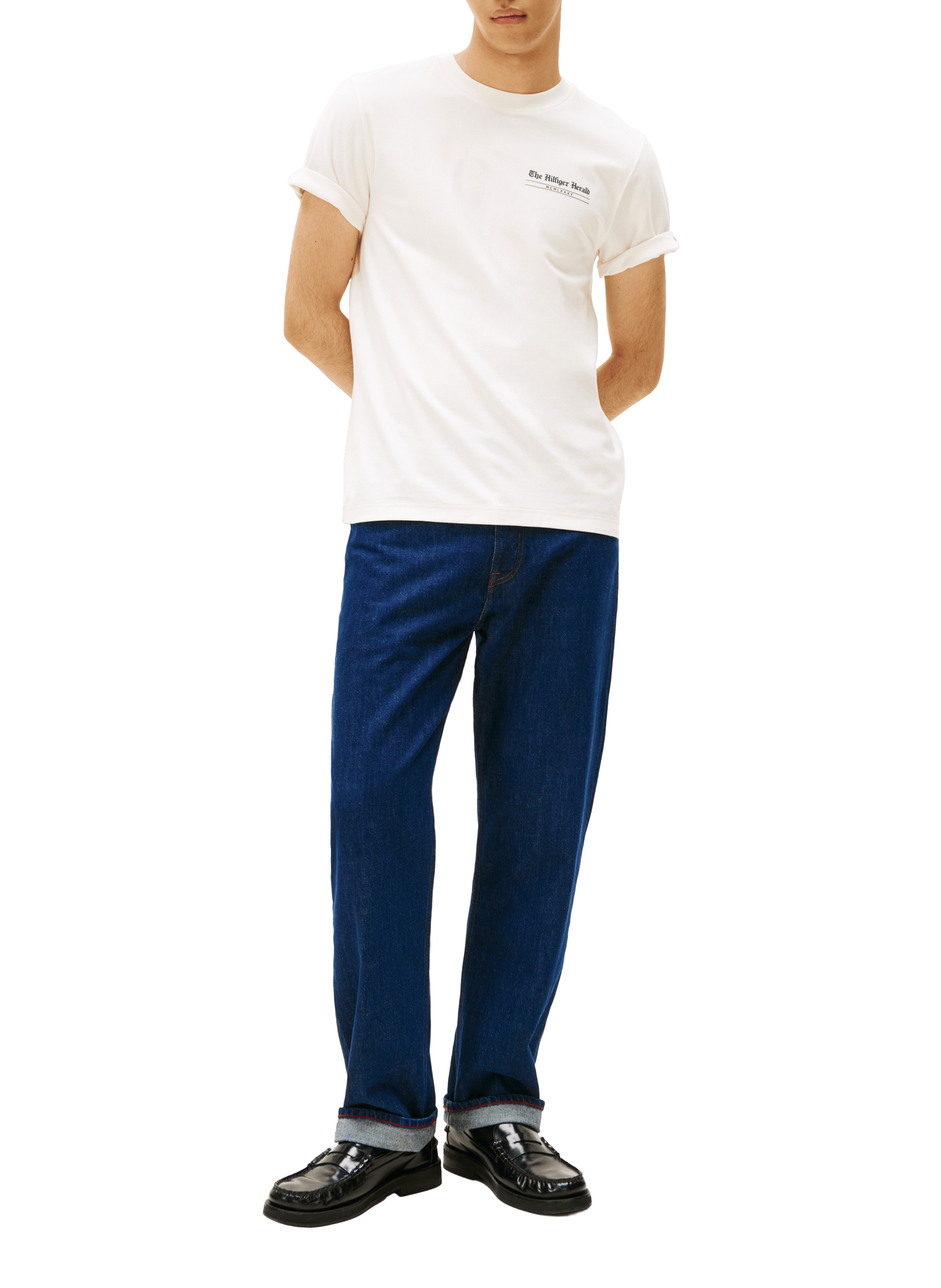 Jersey T-shirt with logo on the back TOMMY HILFIGER Beige