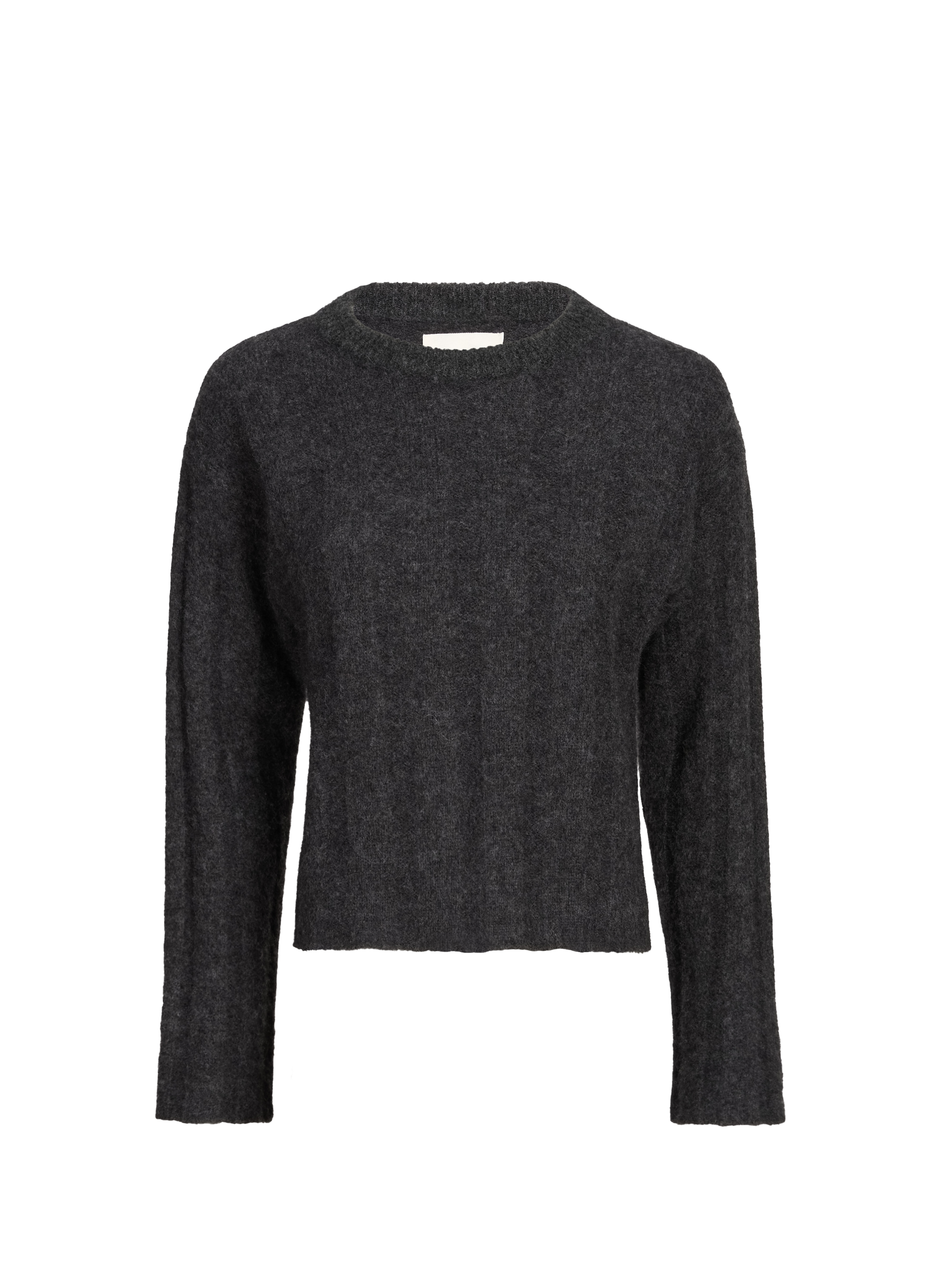 Pull Taylory court col rond en laine mélangée SAISON 1865 Gris