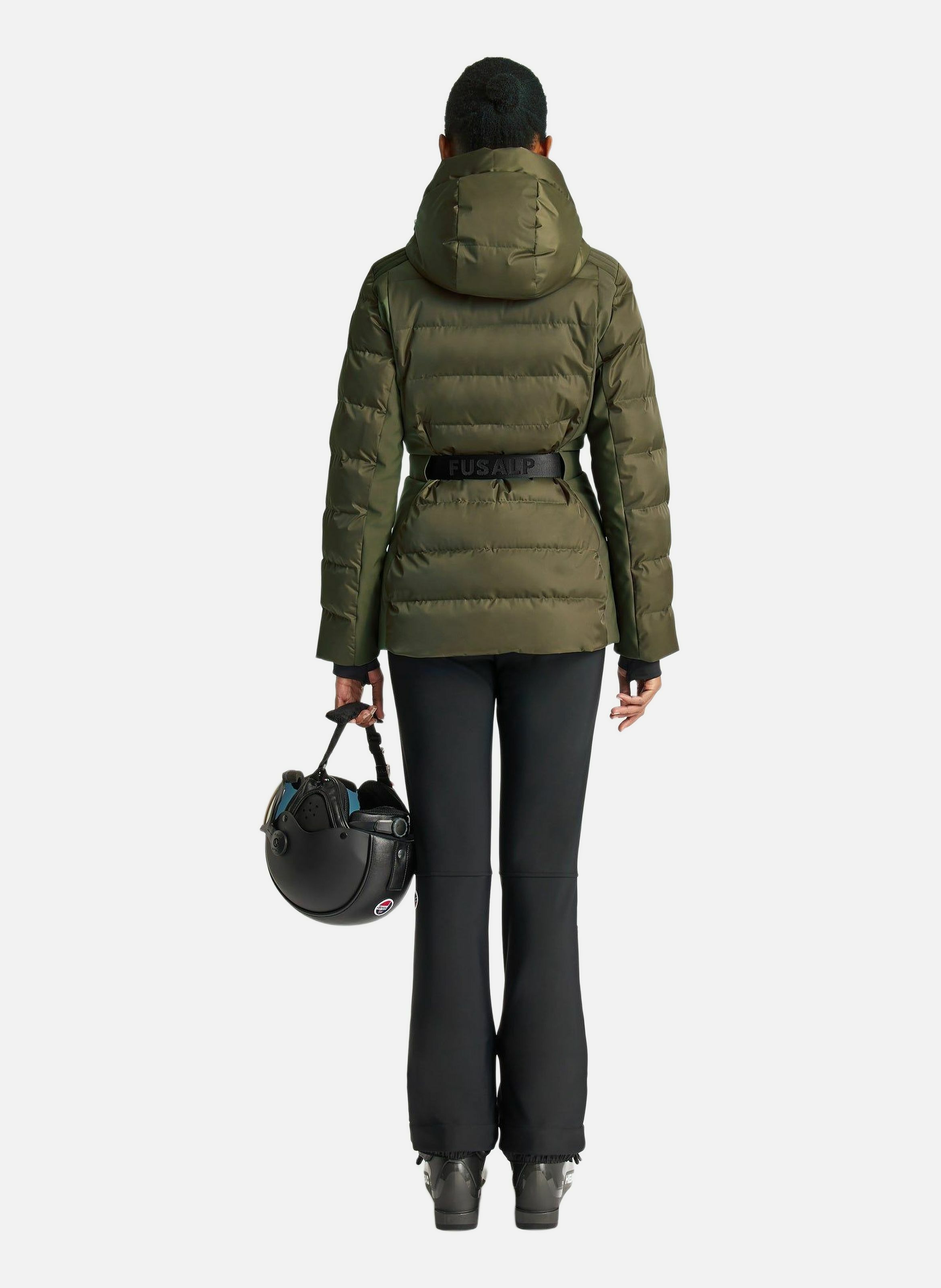 Veste de ski maela col capuche coupe regular FUSALP Vert