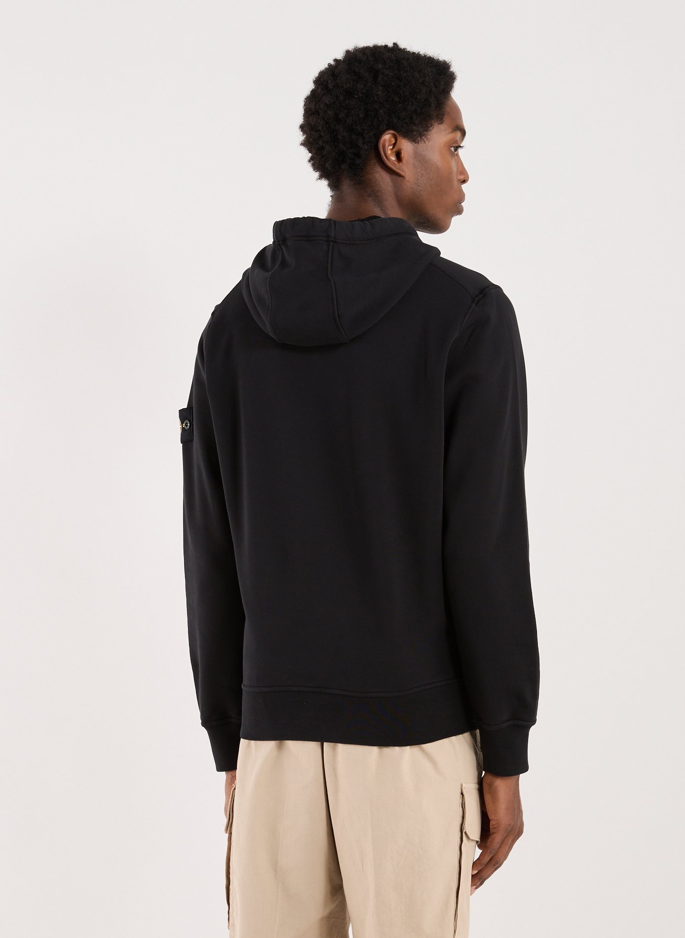 Cotton Hooded Sweatshirt STONE ISLAND Black