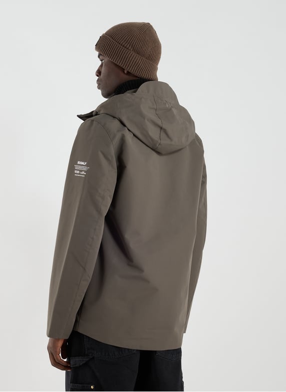Parka unie à capuche amovible | Kaki by ECOALF Parka unie à capuche amovible Kaki