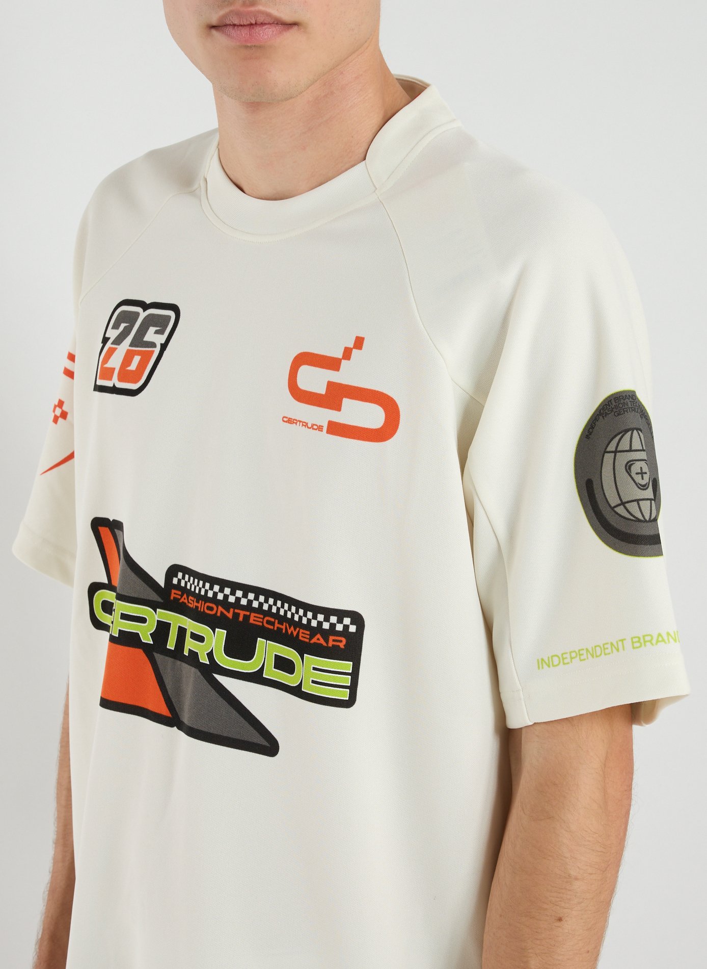 Printed baseball T-shirt GERTRUDE ET GASTON Beige