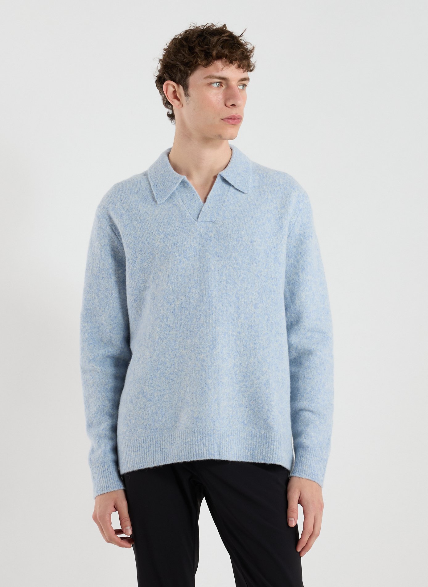 NN.07 Mixed wool sweatshirt Blue