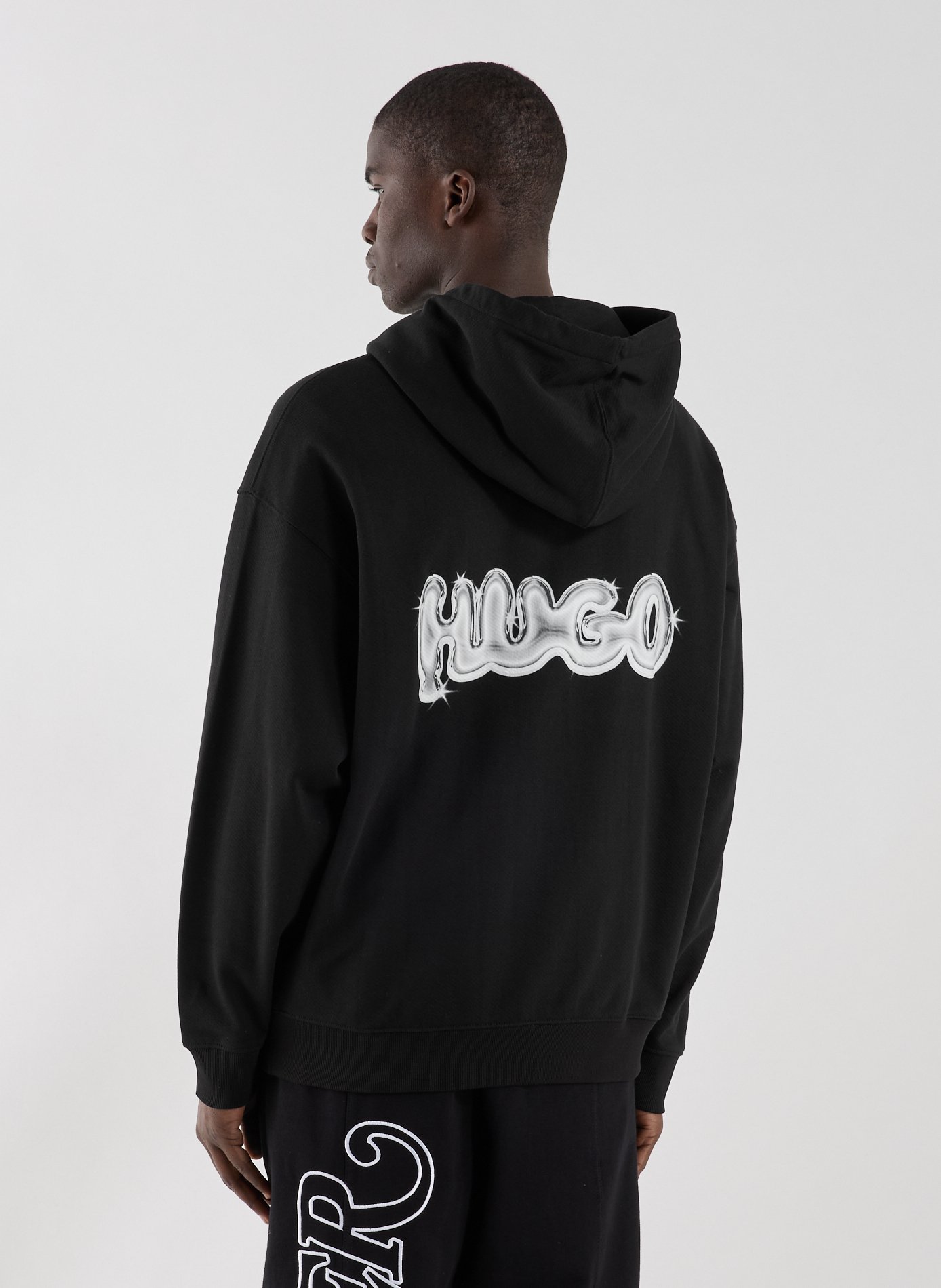 Hoodie en coton HUGO BLUE Noir