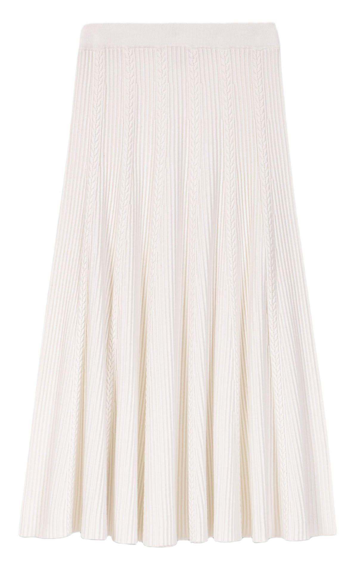 Jupe longue en maille MAJE Beige