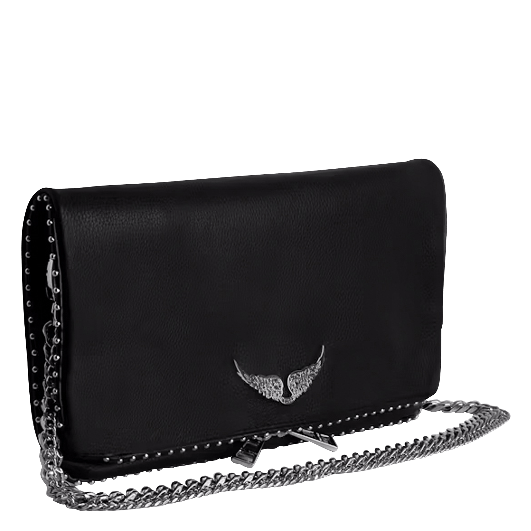 Sac bandoulière en cuir rock ZADIG&VOLTAIRE Noir