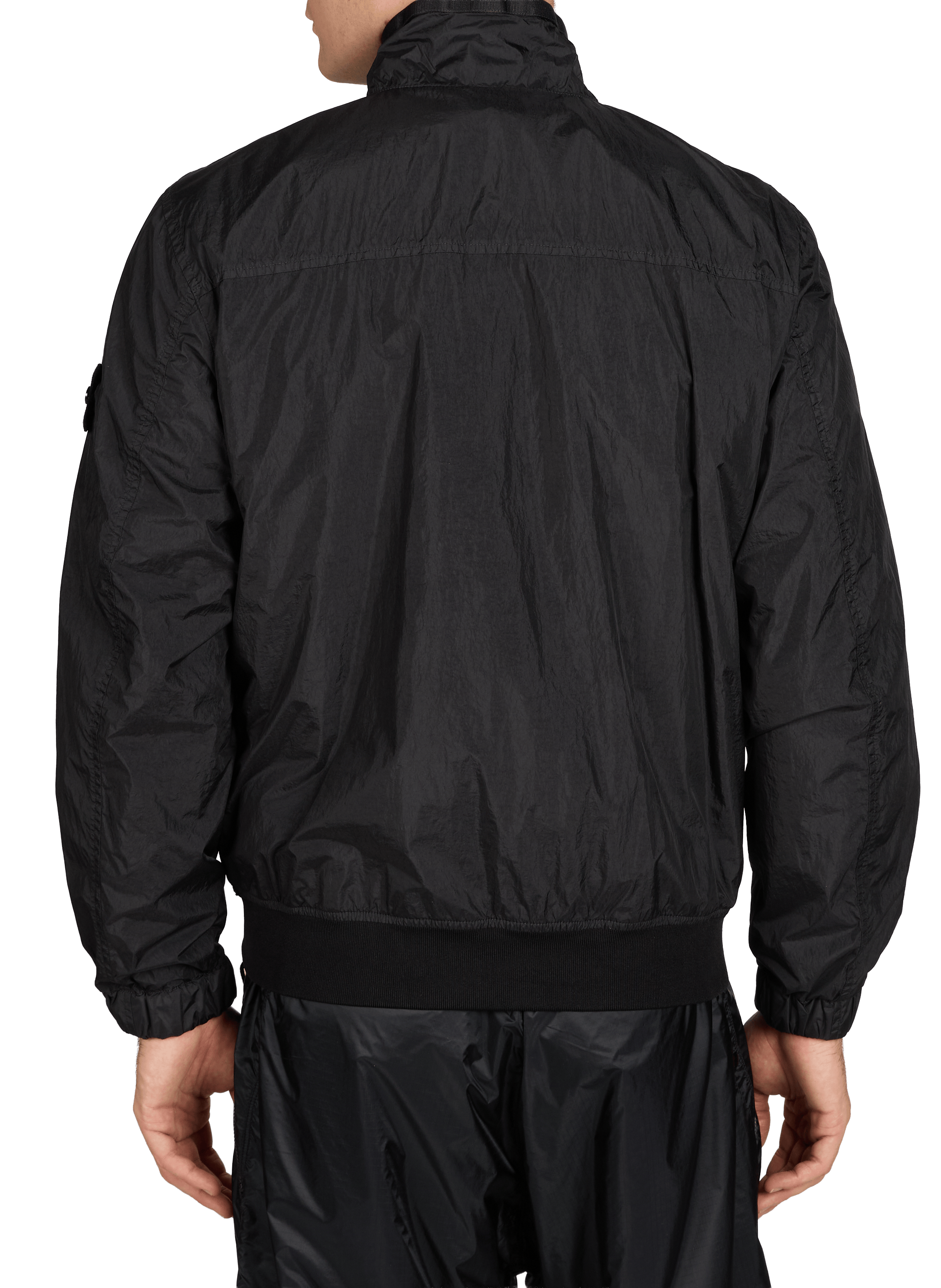 Veste imperméable à col montant STONE ISLAND Noir